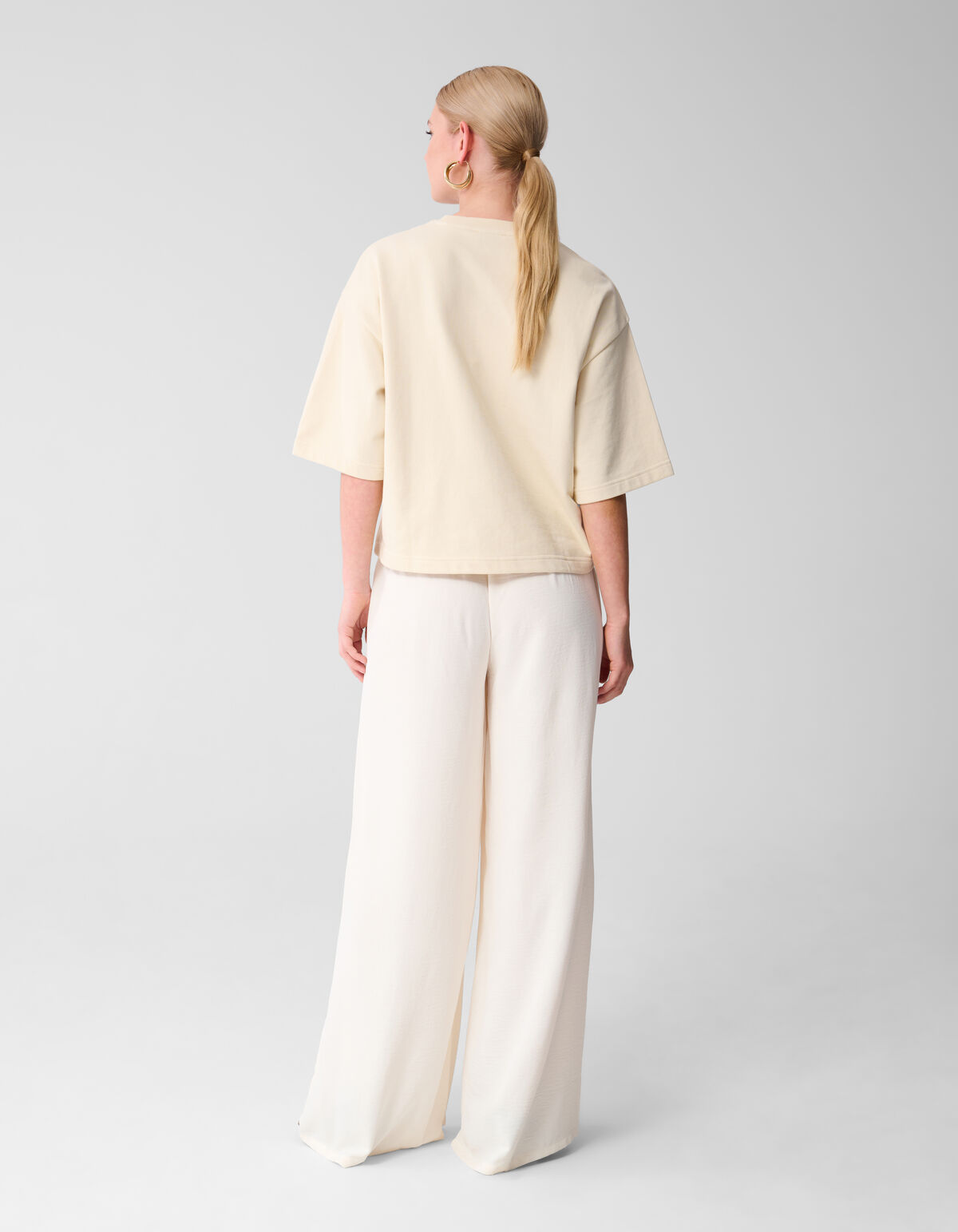 Twist Wide Leg Broek Gebroken Wit SHOEBY WOMEN