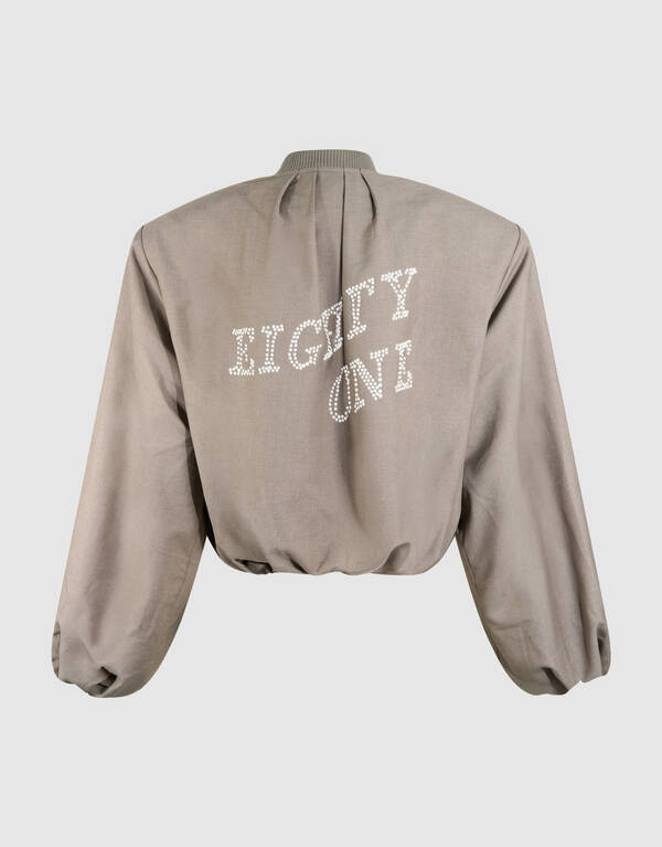 Oversized Parel Bomber Jack Taupe SHOEBY WOMEN