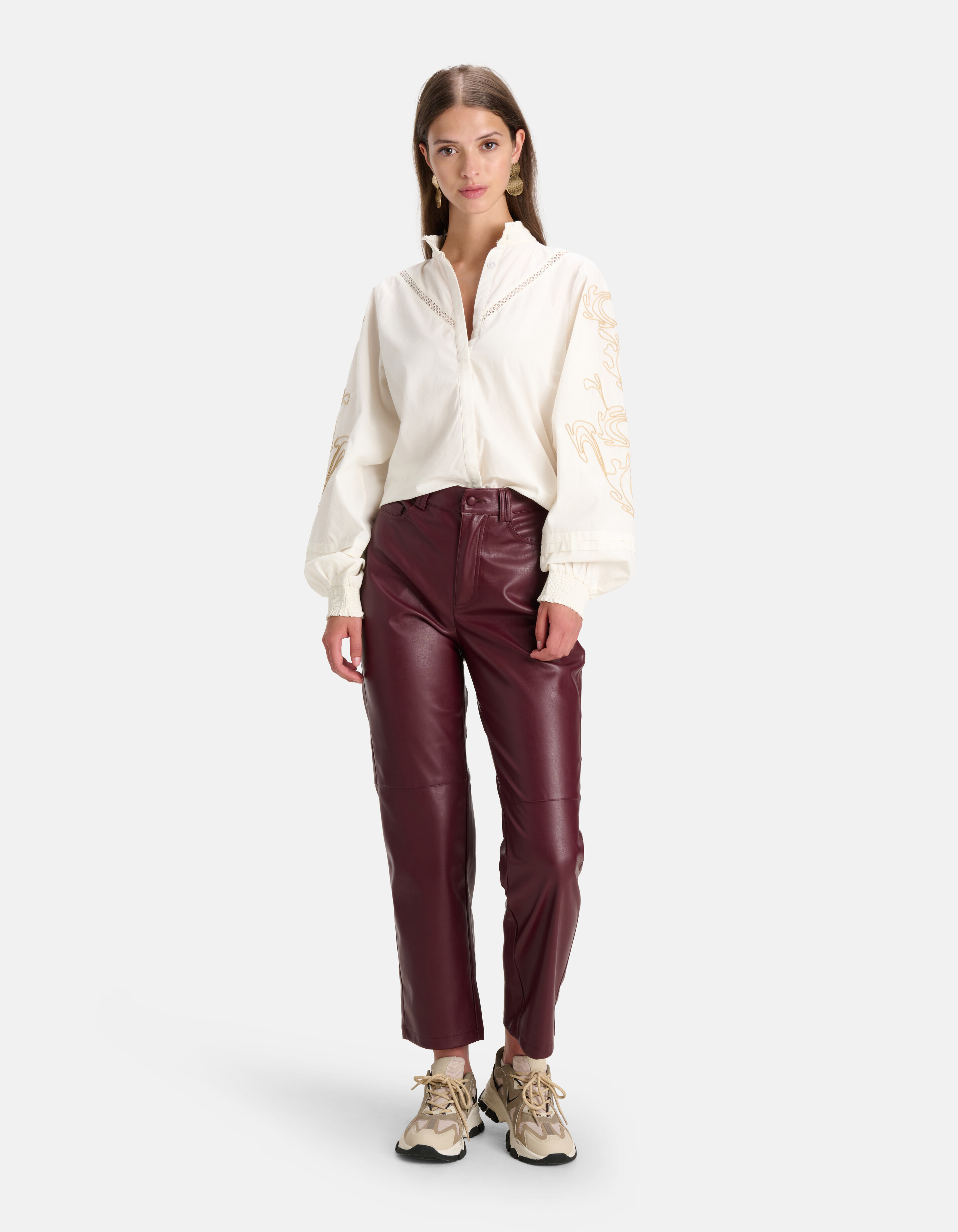 Embroidery Blouse Wit SHOEBY WOMEN