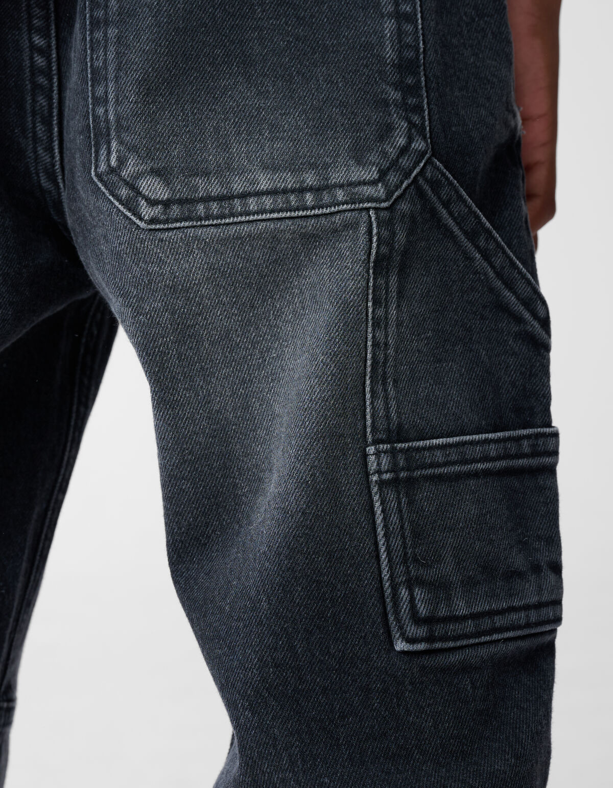 Straight Fit Jeans Donkergrijs SHOEBY BOYS