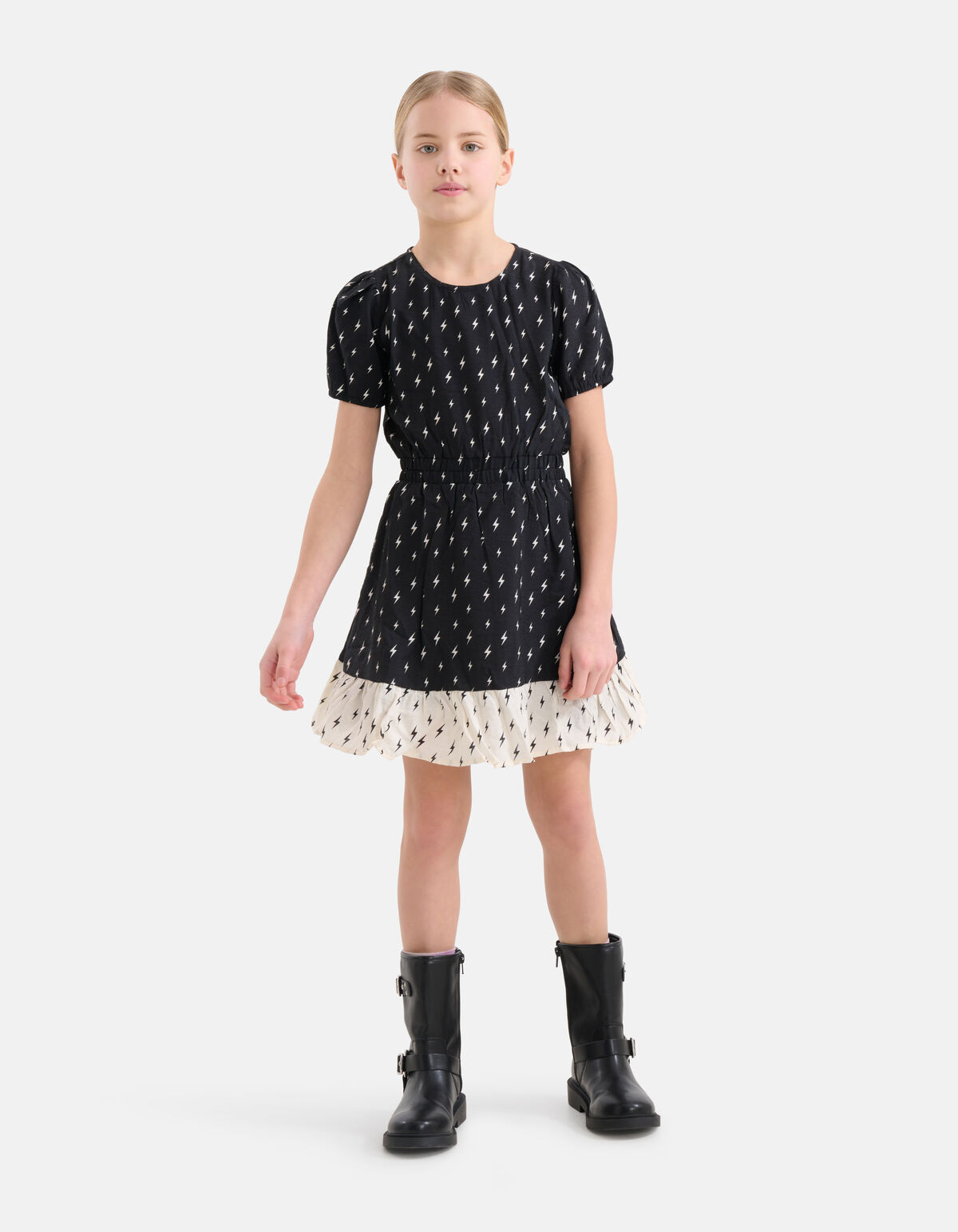 Printed Jurk Zwart SHOEBY GIRLS