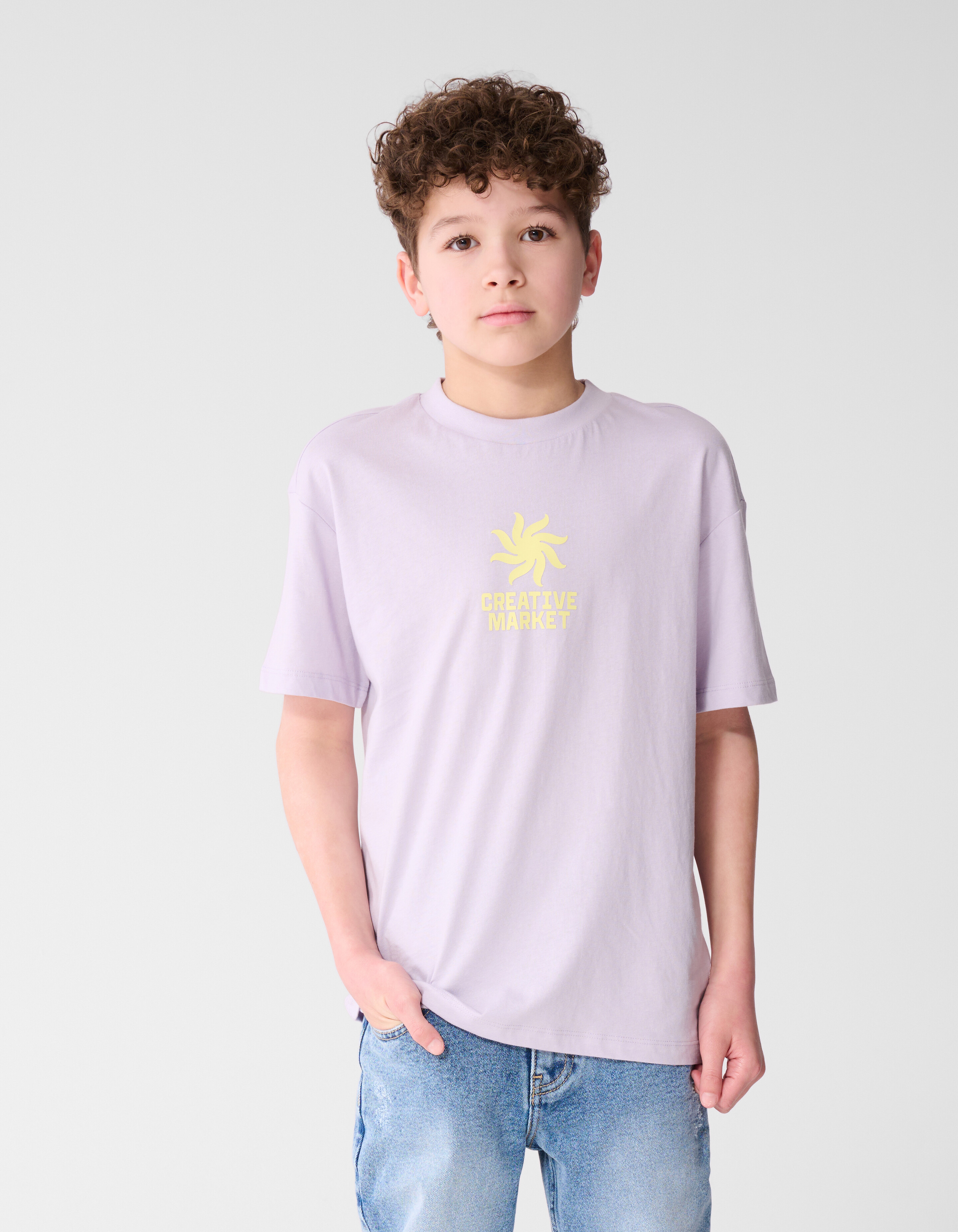 Market Artwork T-shirt Lichtpaars SHOEBY BOYS