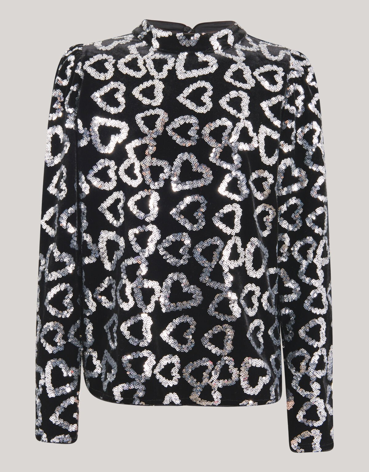 Glitter Heart Top Zwart SHOEBY GIRLS
