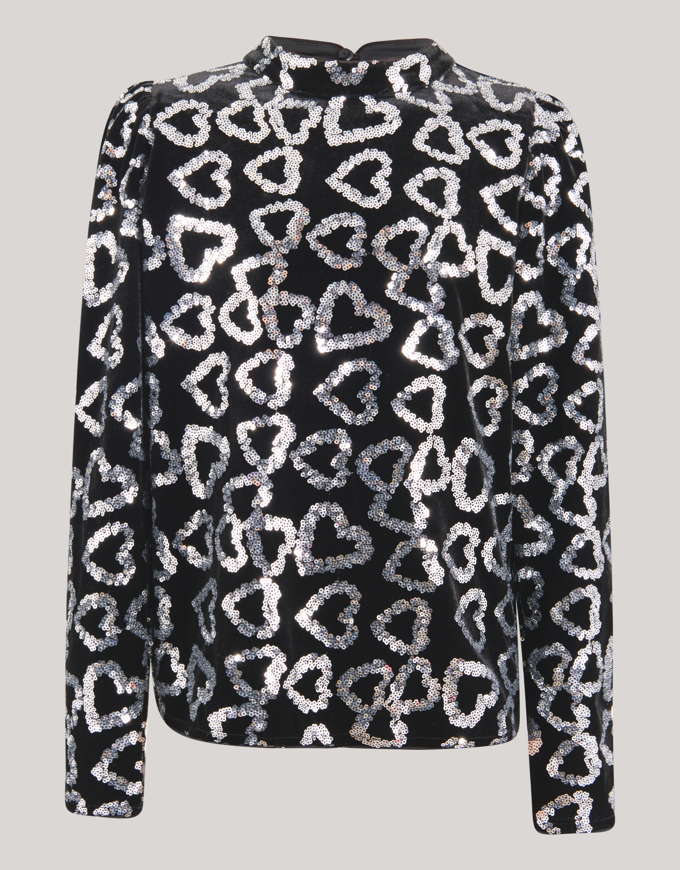 Glitter Heart Top Zwart SHOEBY GIRLS