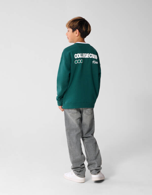 Oversized Sweater Donkergroen SHOEBY BOYS