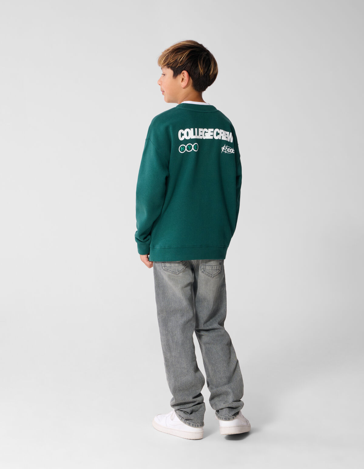 Oversized Sweater Donkergroen SHOEBY BOYS