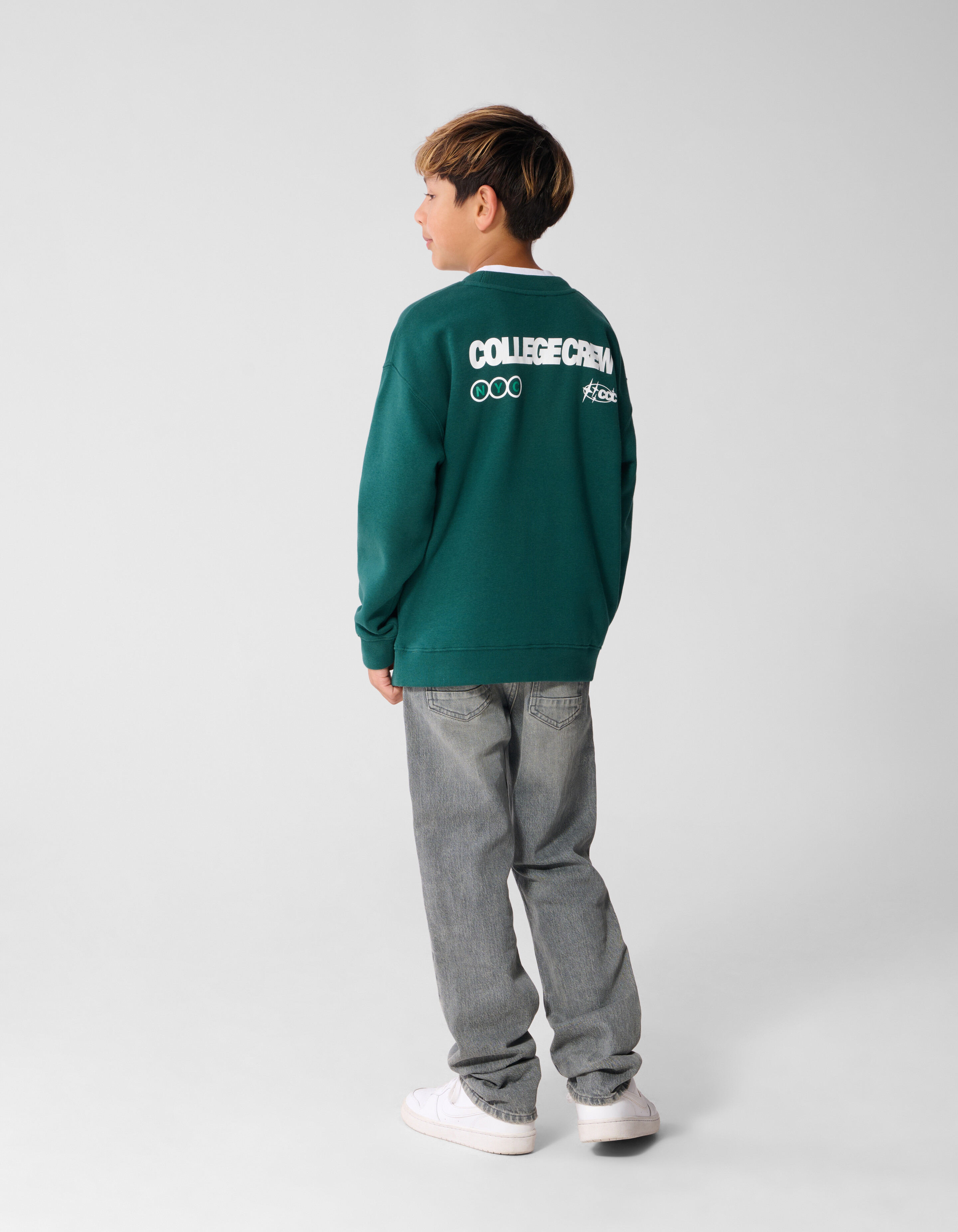 Oversized Sweater Donkergroen SHOEBY BOYS