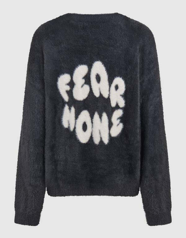 Artwork Knit Sweater Donkergrijs SHOEBY BOYS