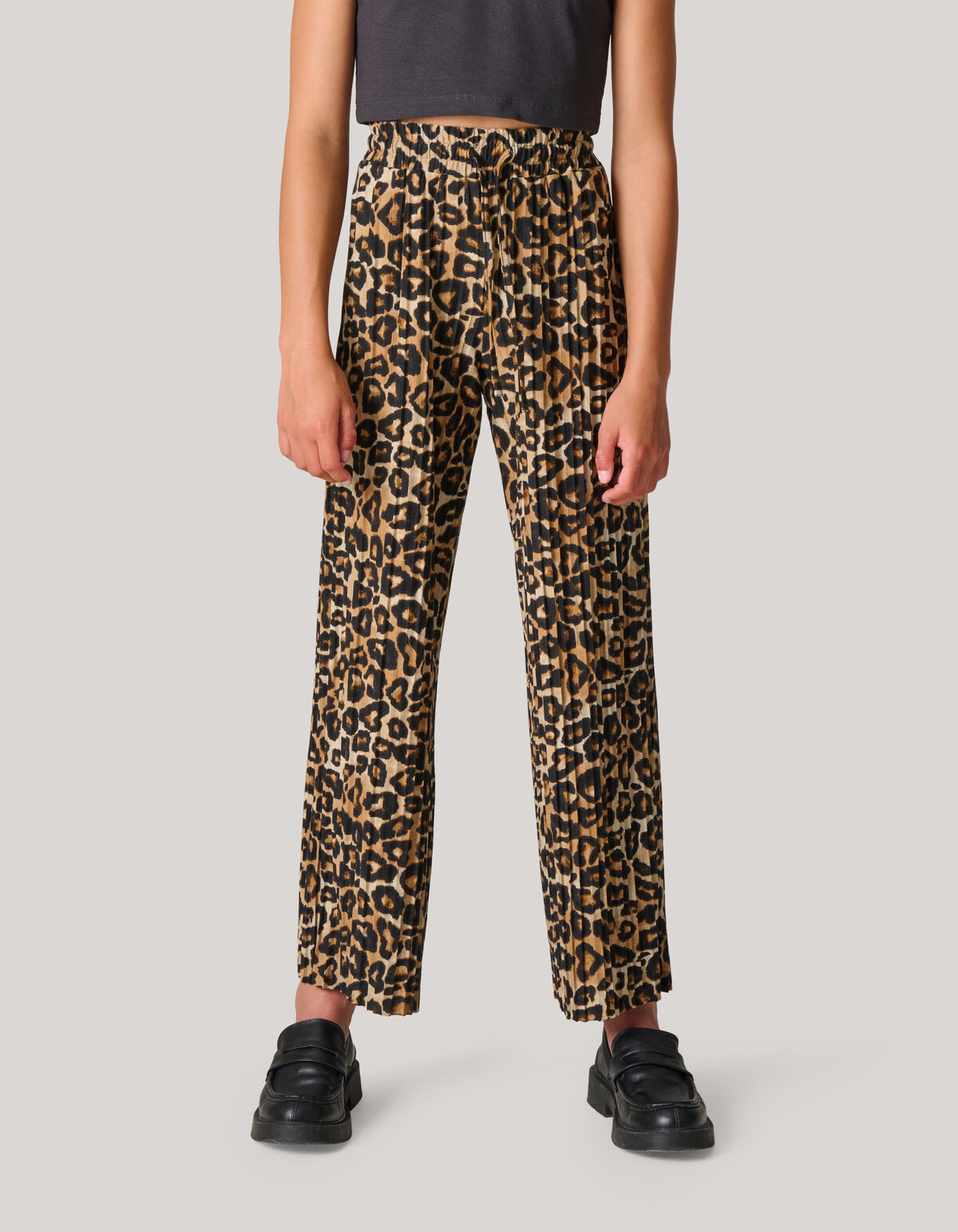 Leopard Pliss&eacute; Broek SHOEBY GIRLS
