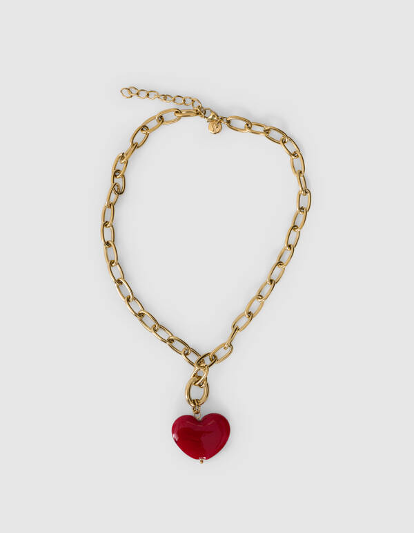 Big Heart Ketting Goud SHOEBY ACCESSOIRES