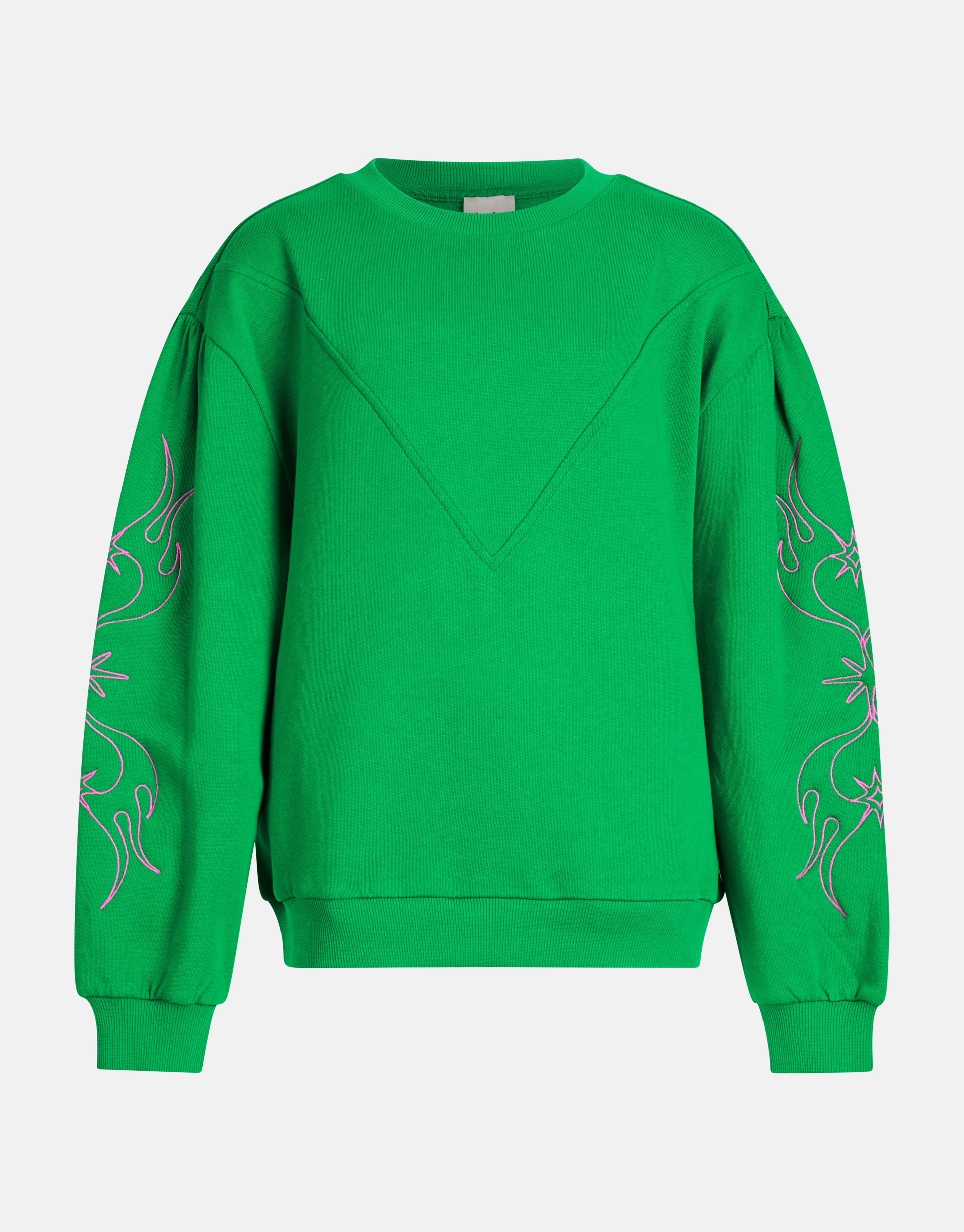 Embroidery Sweater Groen SHOEBY GIRLS