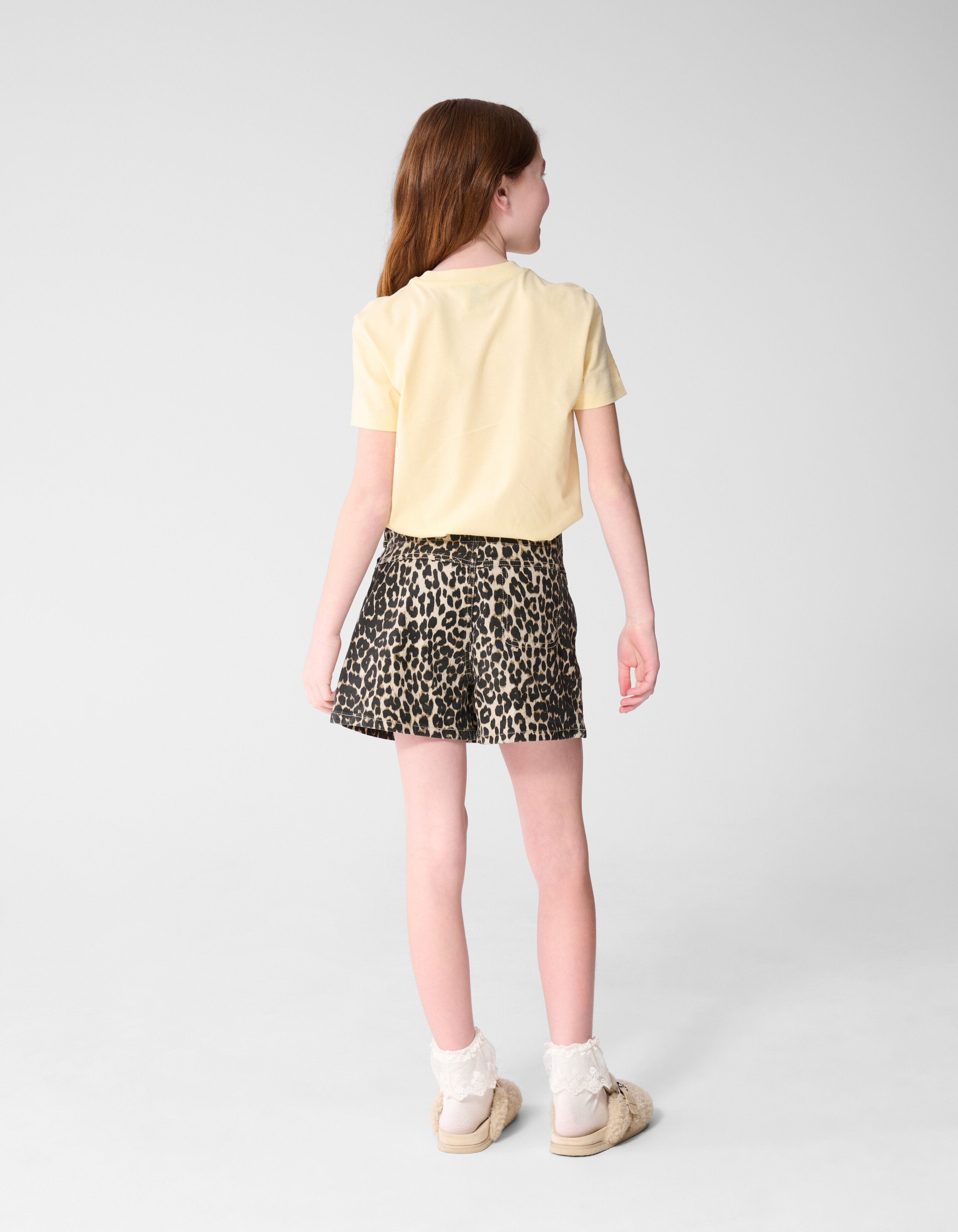 Bisous Glitter Artwork T-shirt Lichtgeel SHOEBY GIRLS