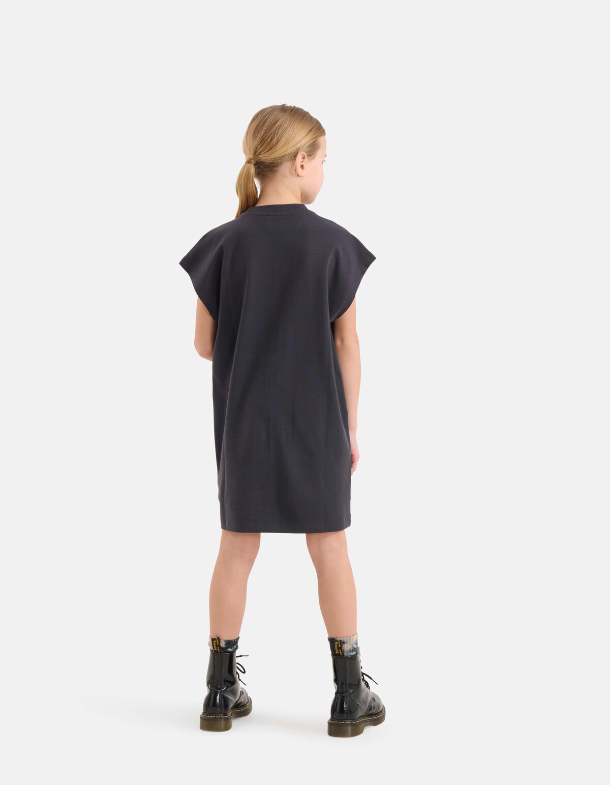 Artwork T-shirt Jurk Zwart SHOEBY GIRLS