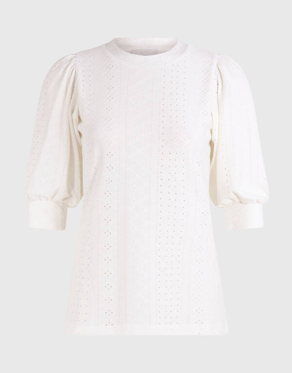 Embroidery Top Gebroken Wit SHOEBY WOMEN