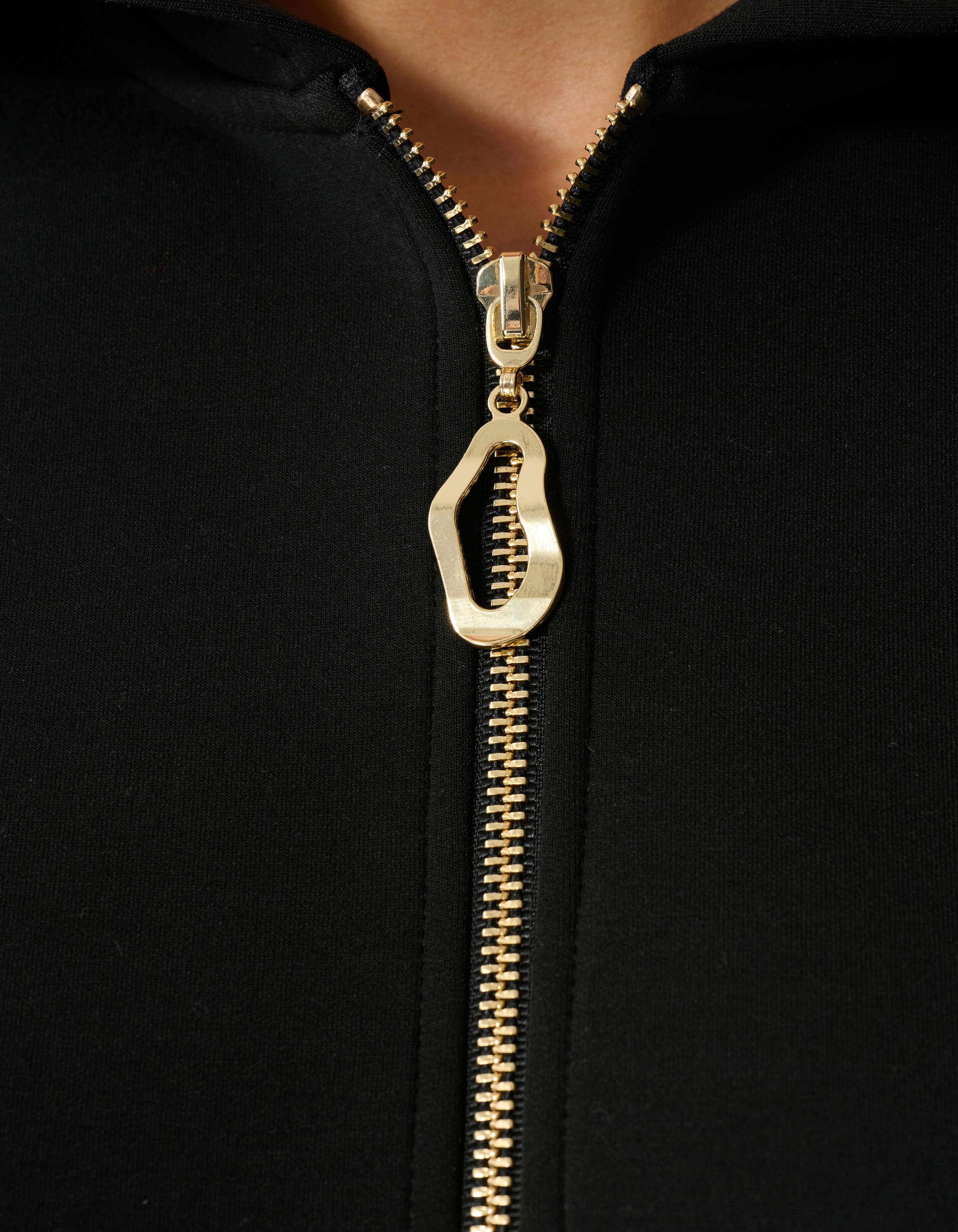 Zipper Hood Vest Zwart SHOEBY WOMEN