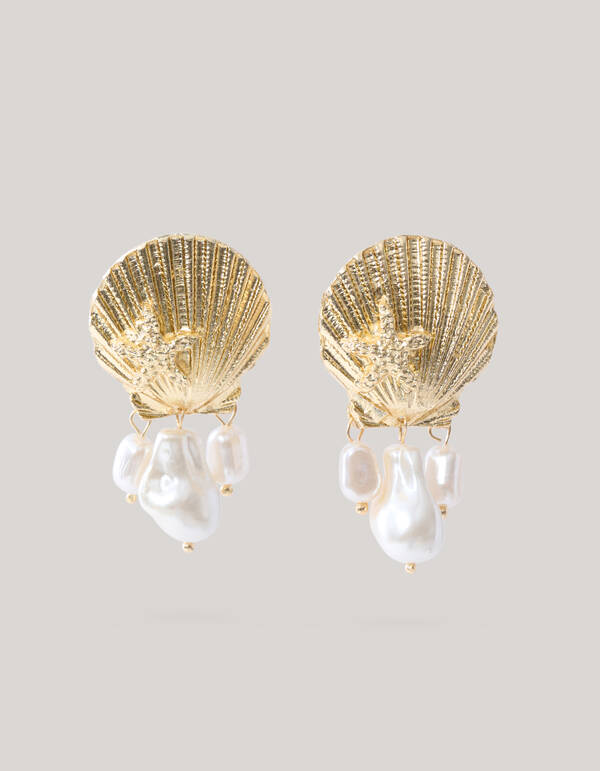 Shell Parel Oorbellen Goud SHOEBY ACCESSOIRES