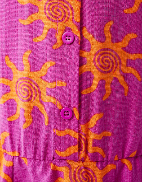 Printed Artwork Jurk Donkerpaars SHOEBY GIRLS