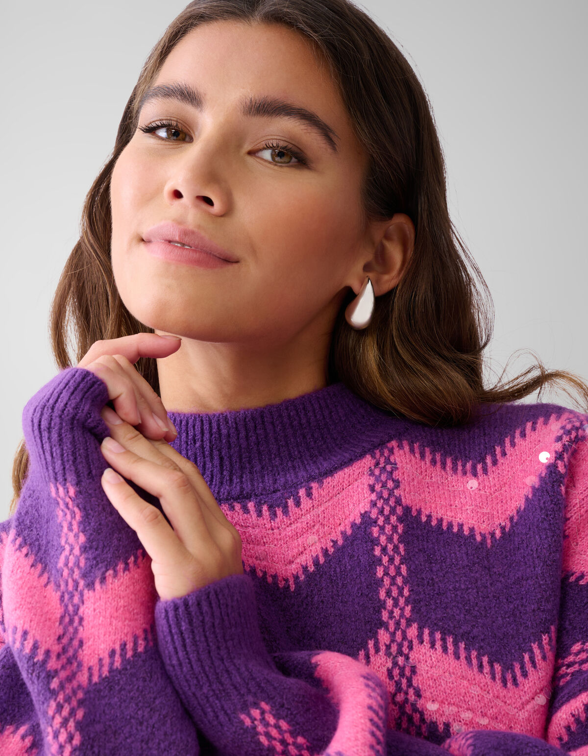 Sequin Dames Trui Paars By Furmey SHOEBY WOMEN