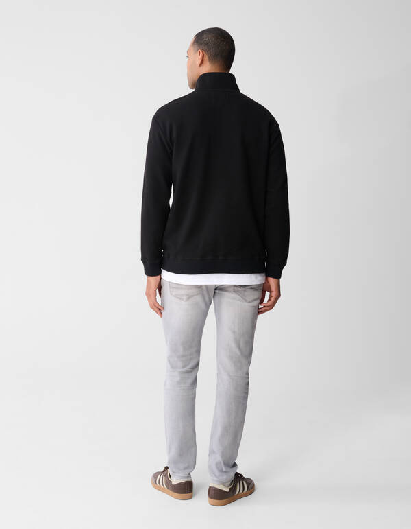 Half Zip Keper Sweater Zwart SHOEBY MEN