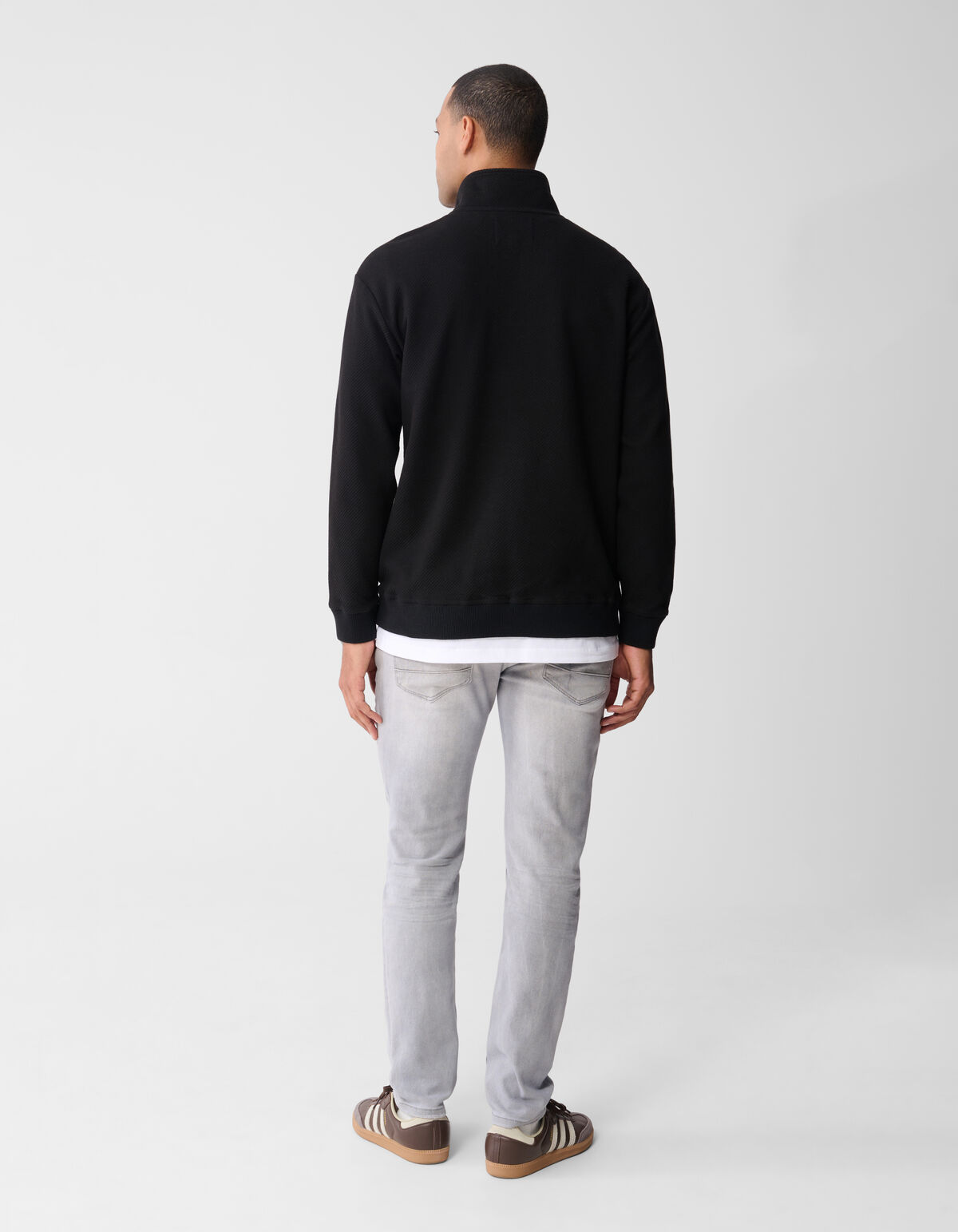 Half Zip Keper Sweater Zwart SHOEBY MEN