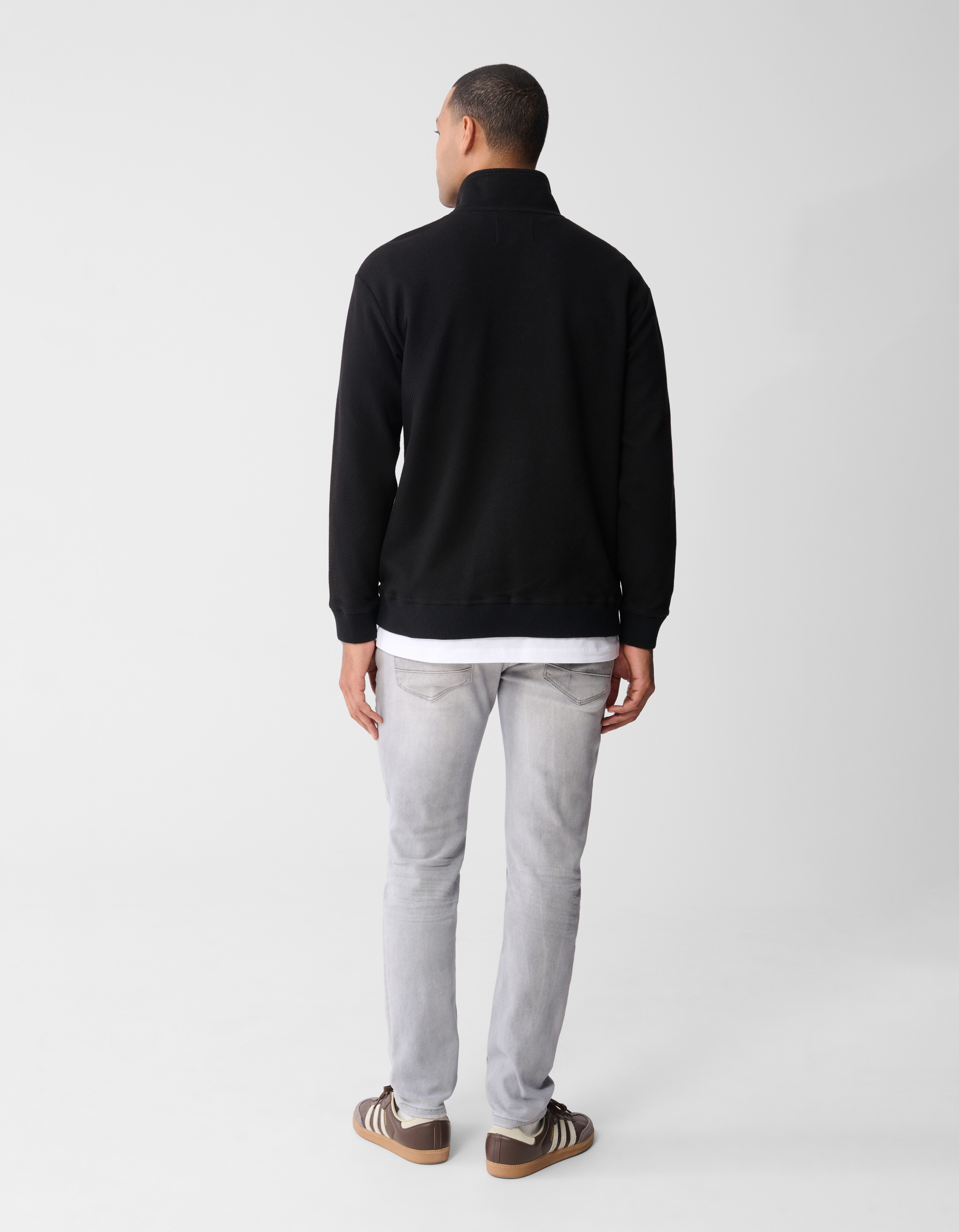Half Zip Keper Sweater Zwart SHOEBY MEN