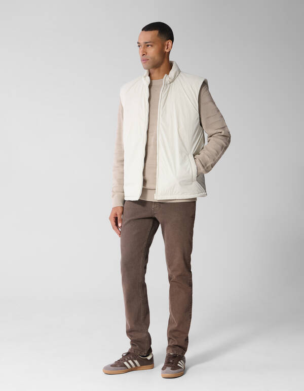 Regular Fit Logo Bodywarmer Zand SHOEBY MEN
