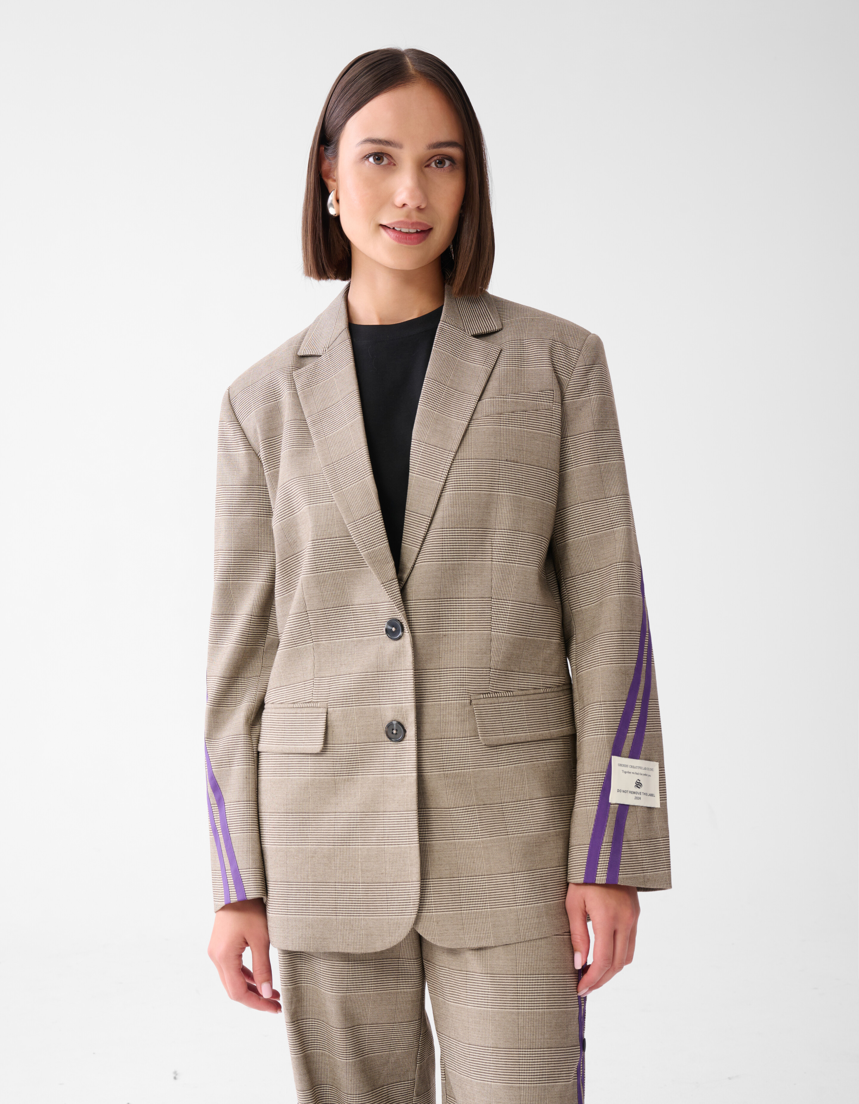 Sporty Ruiten Blazer Bruin SHOEBY WOMEN