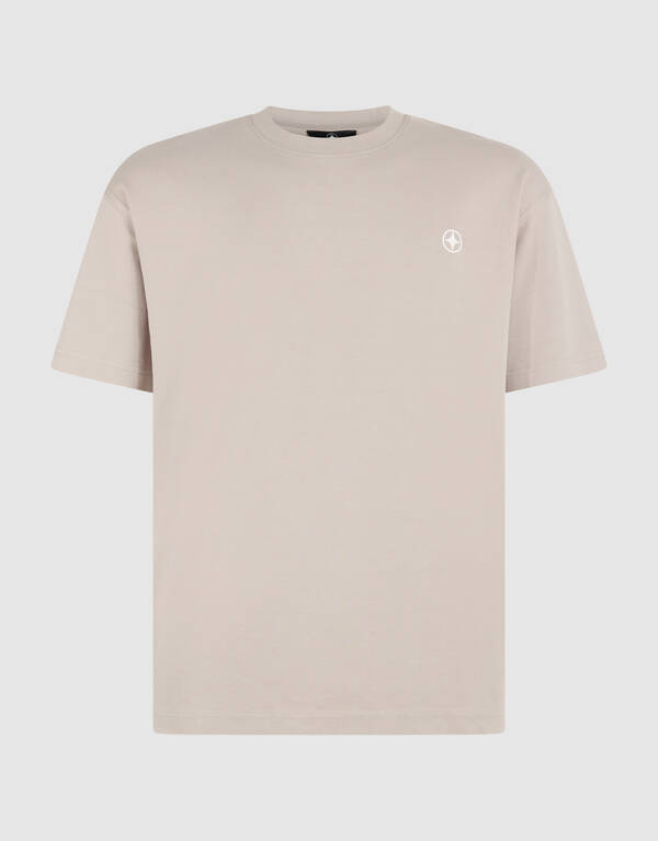 Spark Embroidery T-shirt Lichtbruin SHOEBY MEN