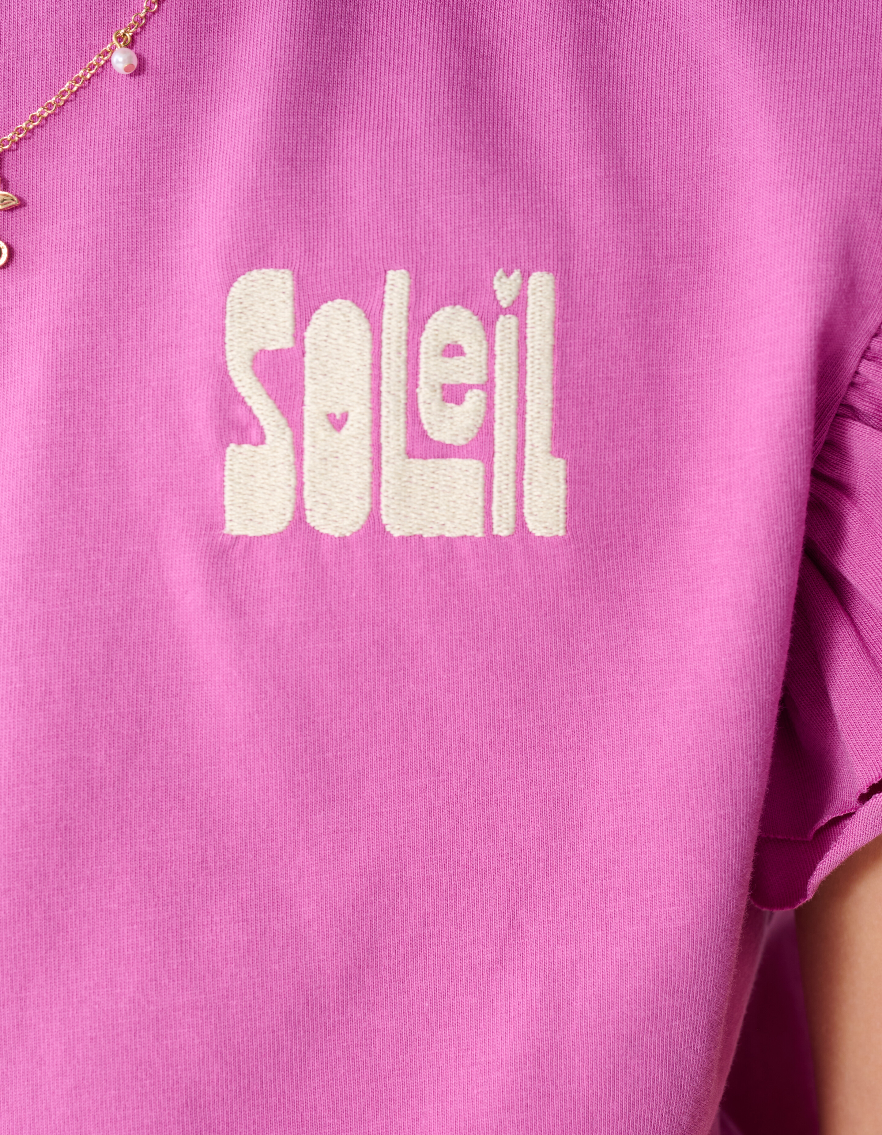 Ruffle Soleil Artwork T-shirt Roze SHOEBY GIRLS