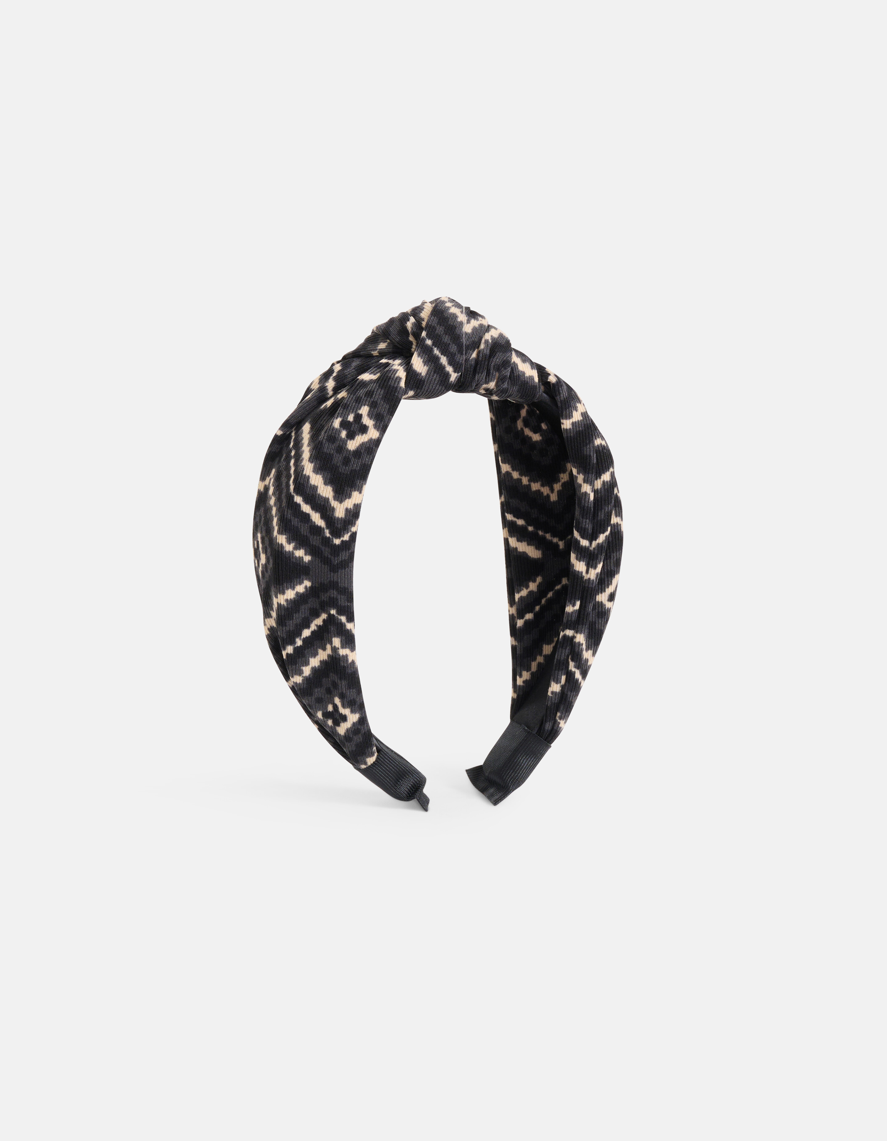 Printed Knot Haarband Zwart SHOEBY ACCESSOIRES