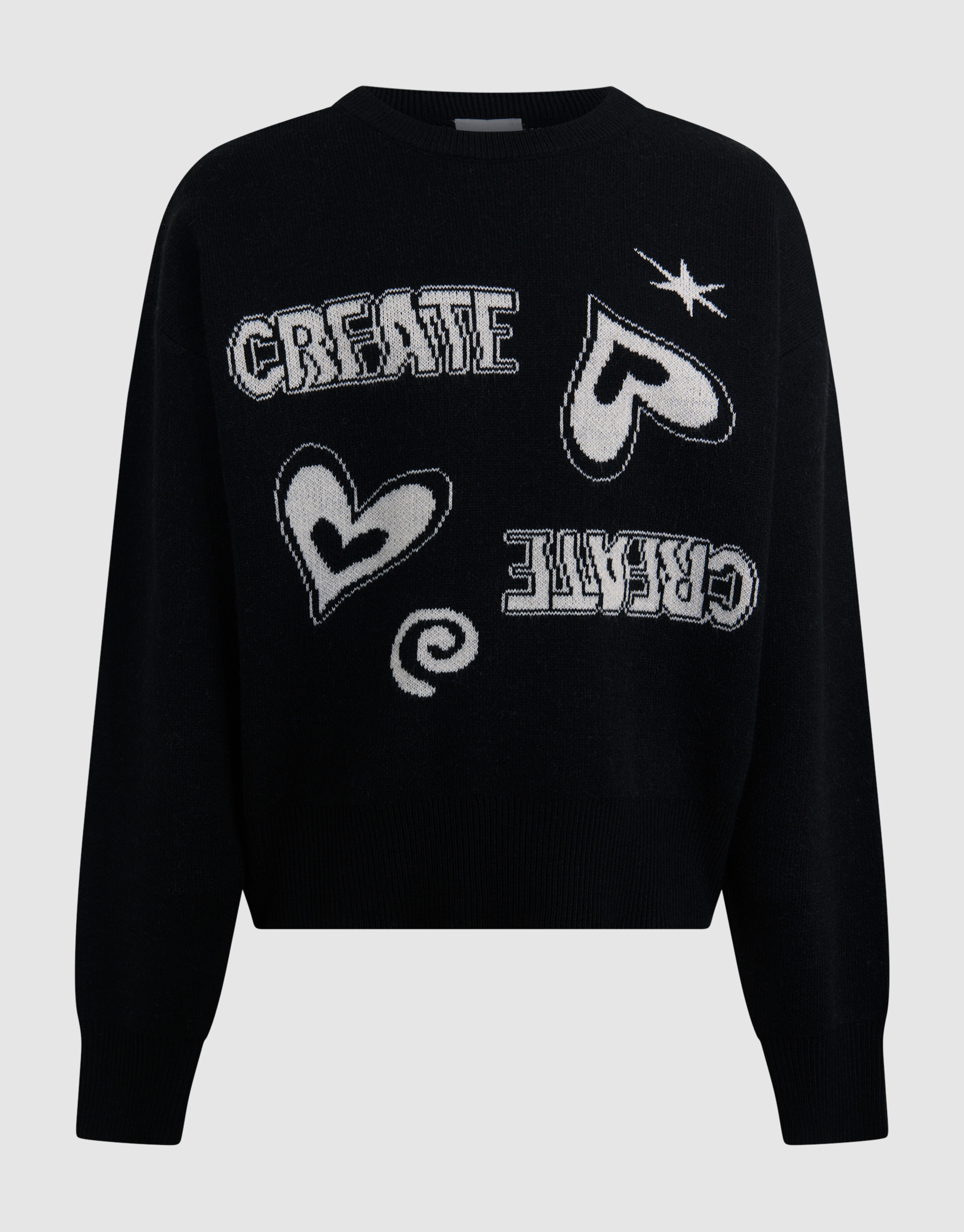 Gebreide Create Artwork Trui Zwart SHOEBY GIRLS
