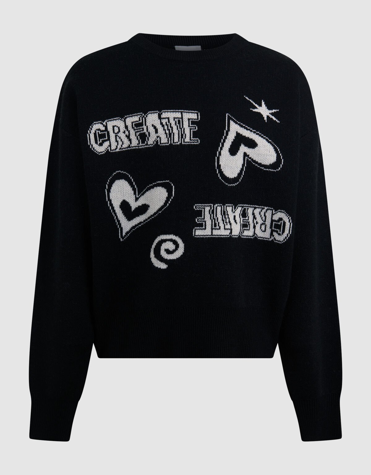 Gebreide Create Artwork Trui Zwart SHOEBY GIRLS