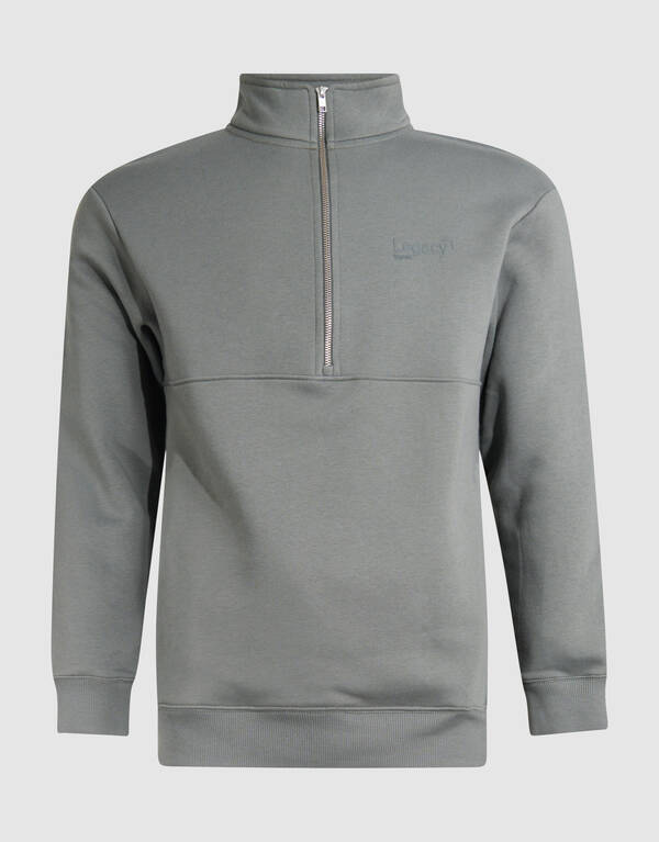 Zipper Sweater Donkergroen SHOEBY MEN