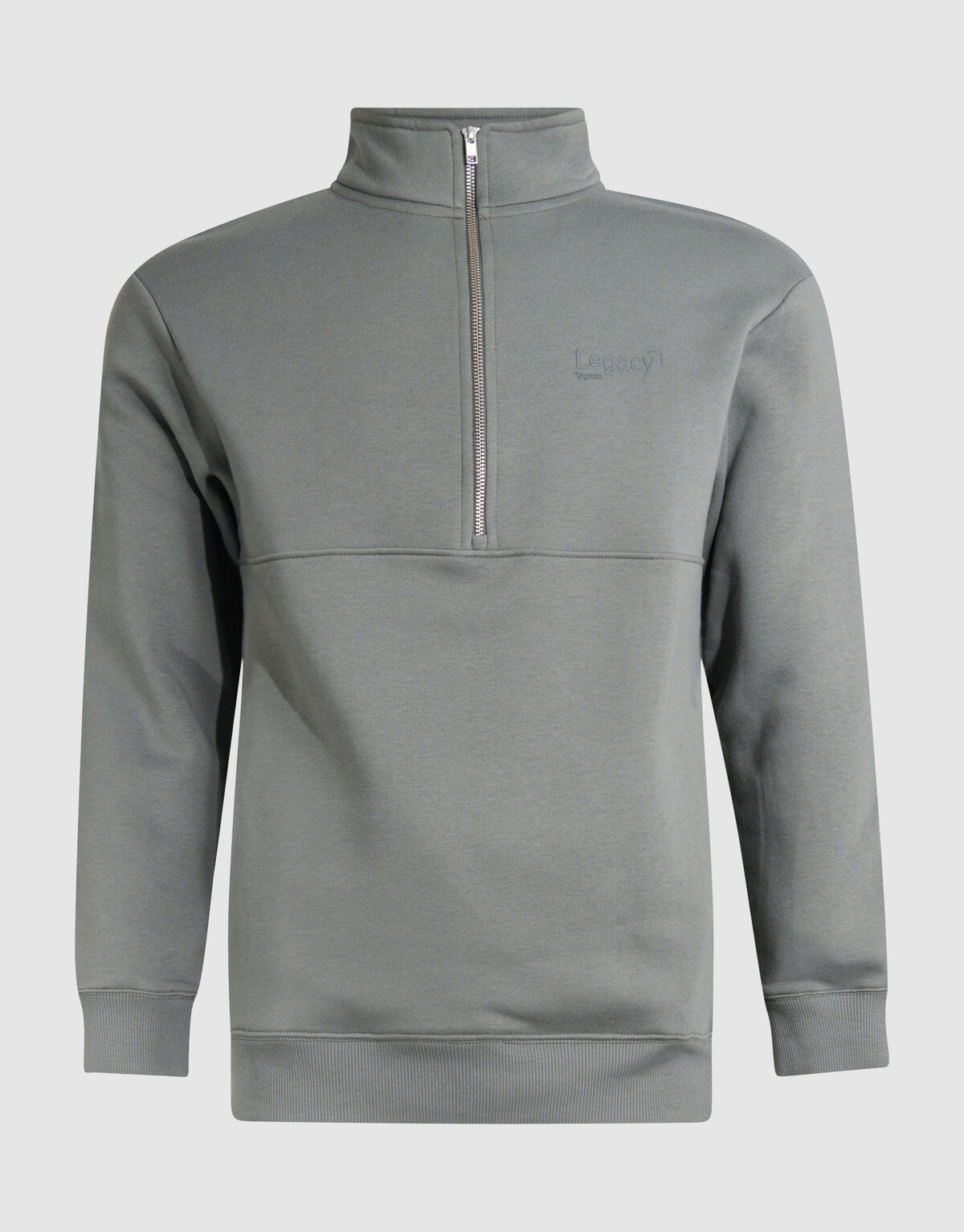 Zipper Sweater Donkergroen SHOEBY MEN