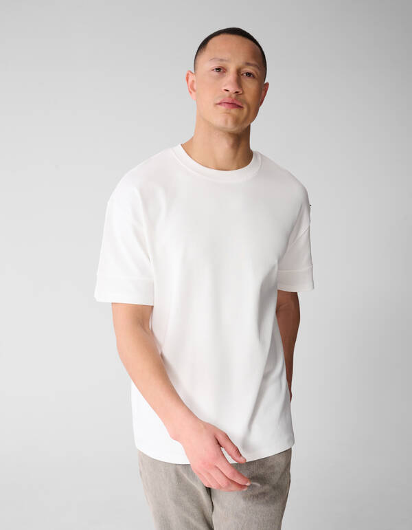 Minimalistisch T-shirt Wit SHOEBY MEN
