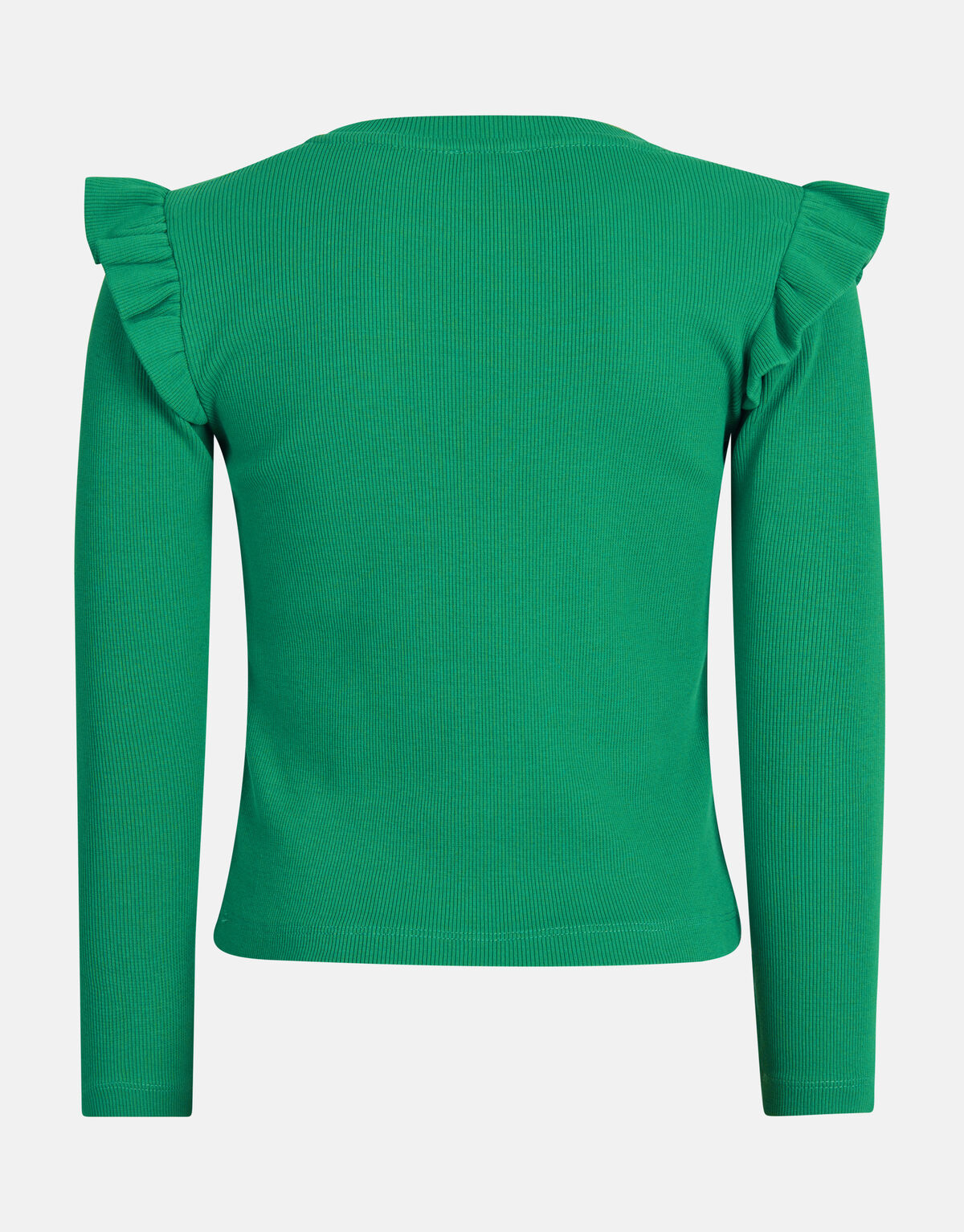Rib Ruffle Longsleeve Groen SHOEBY GIRLS
