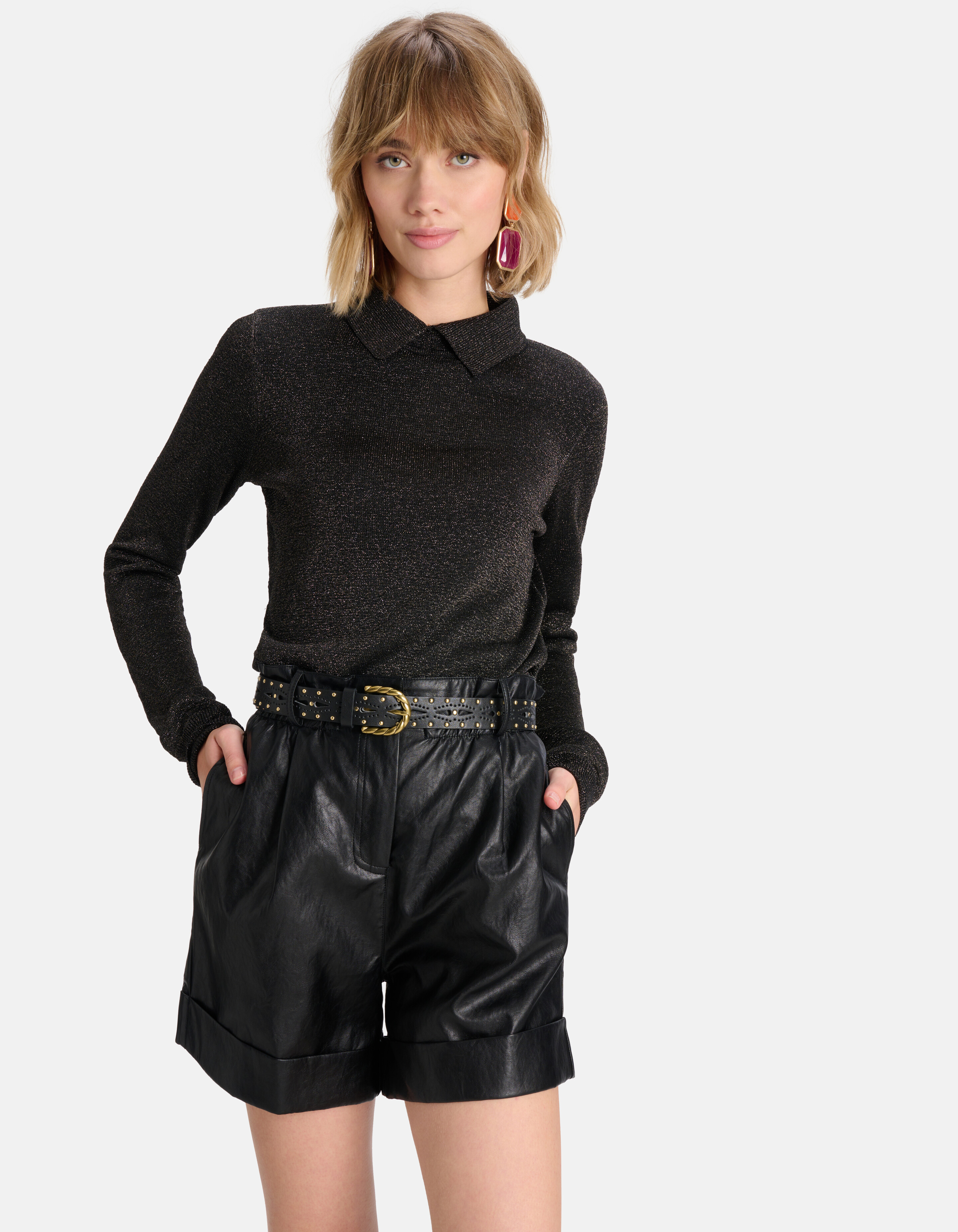 Gedraaide Gesp Riem Zwart SHOEBY ACCESSOIRES