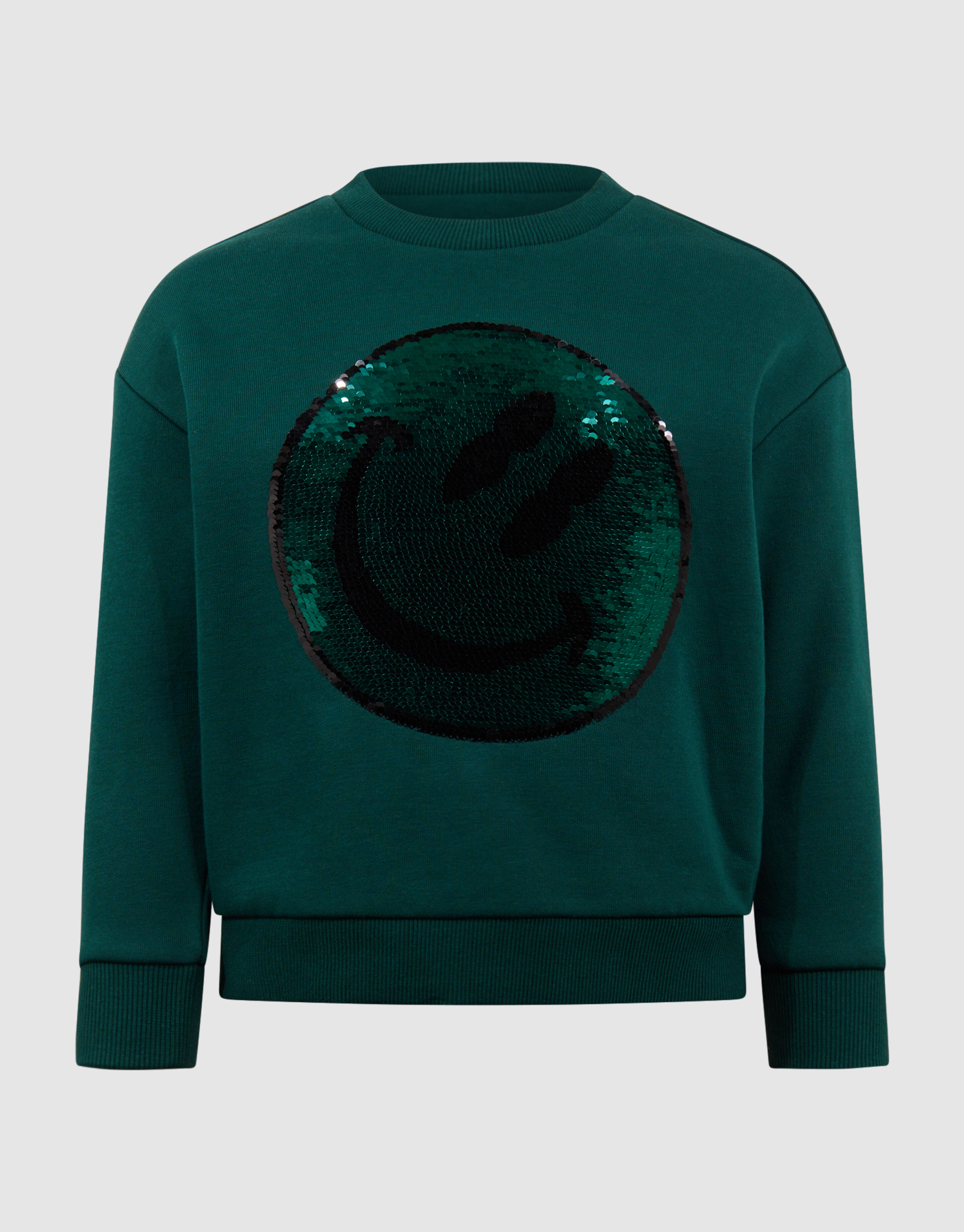 Two Way Sequin Sweater Donkergroen SHOEBY BOYS