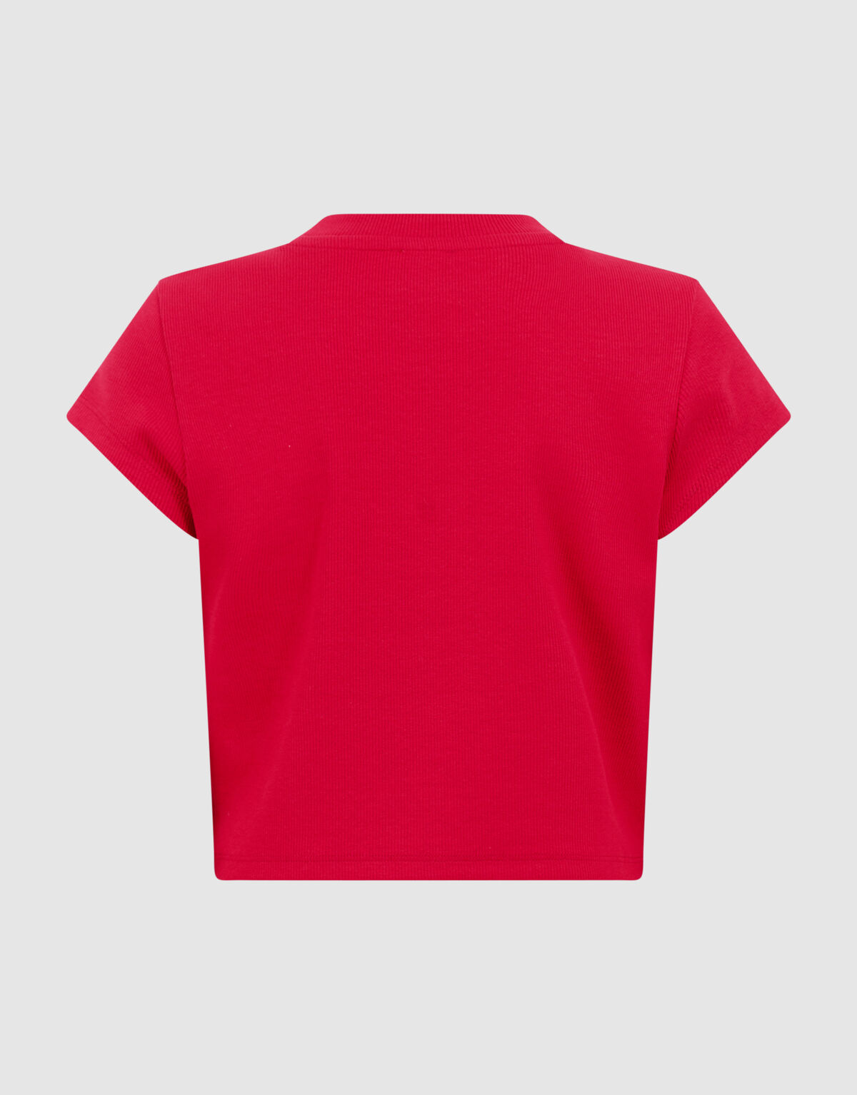 Rib Les Fraises Crop Top Rood SHOEBY GIRLS