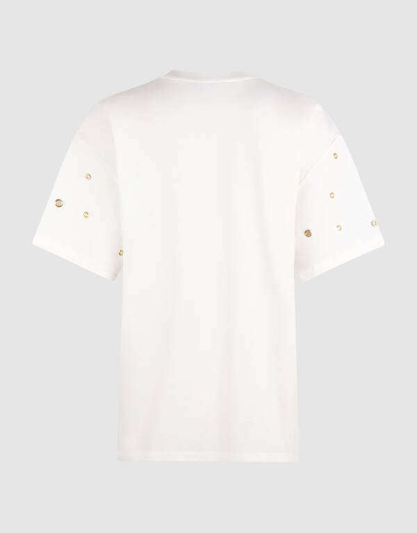 Oversized Eyelet T-shirt Wit SHOEBY WOMEN