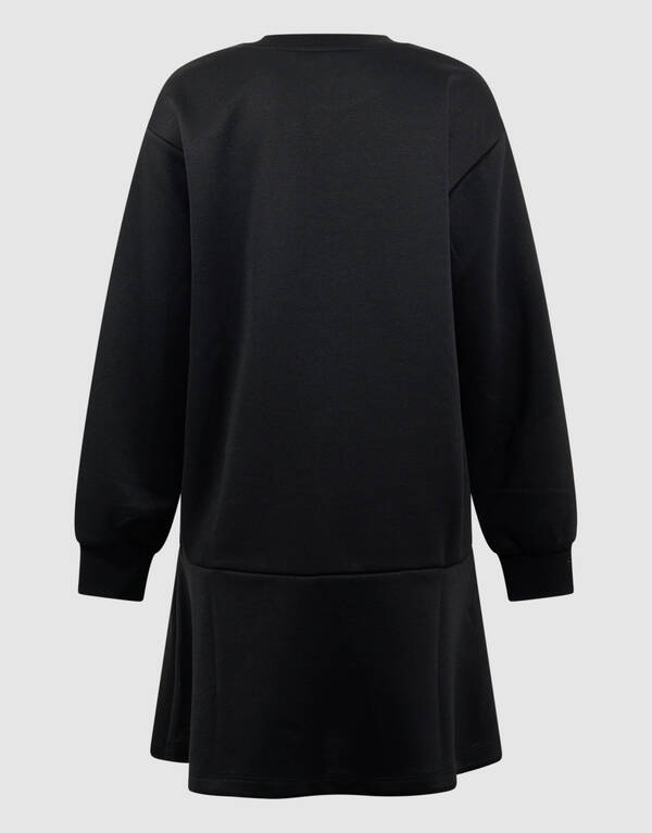 Heart Sweat Jurk Zwart SHOEBY GIRLS