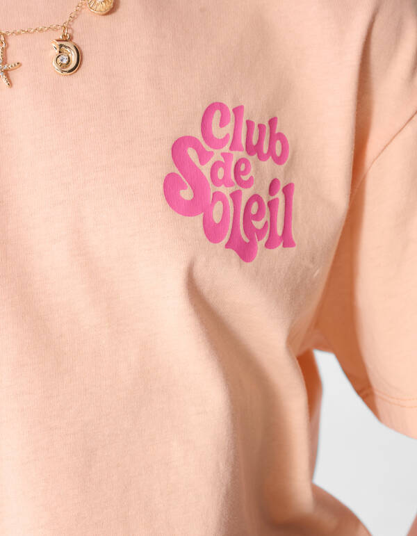Club De Soleil Artwork T-shirt Lichtoranje SHOEBY GIRLS