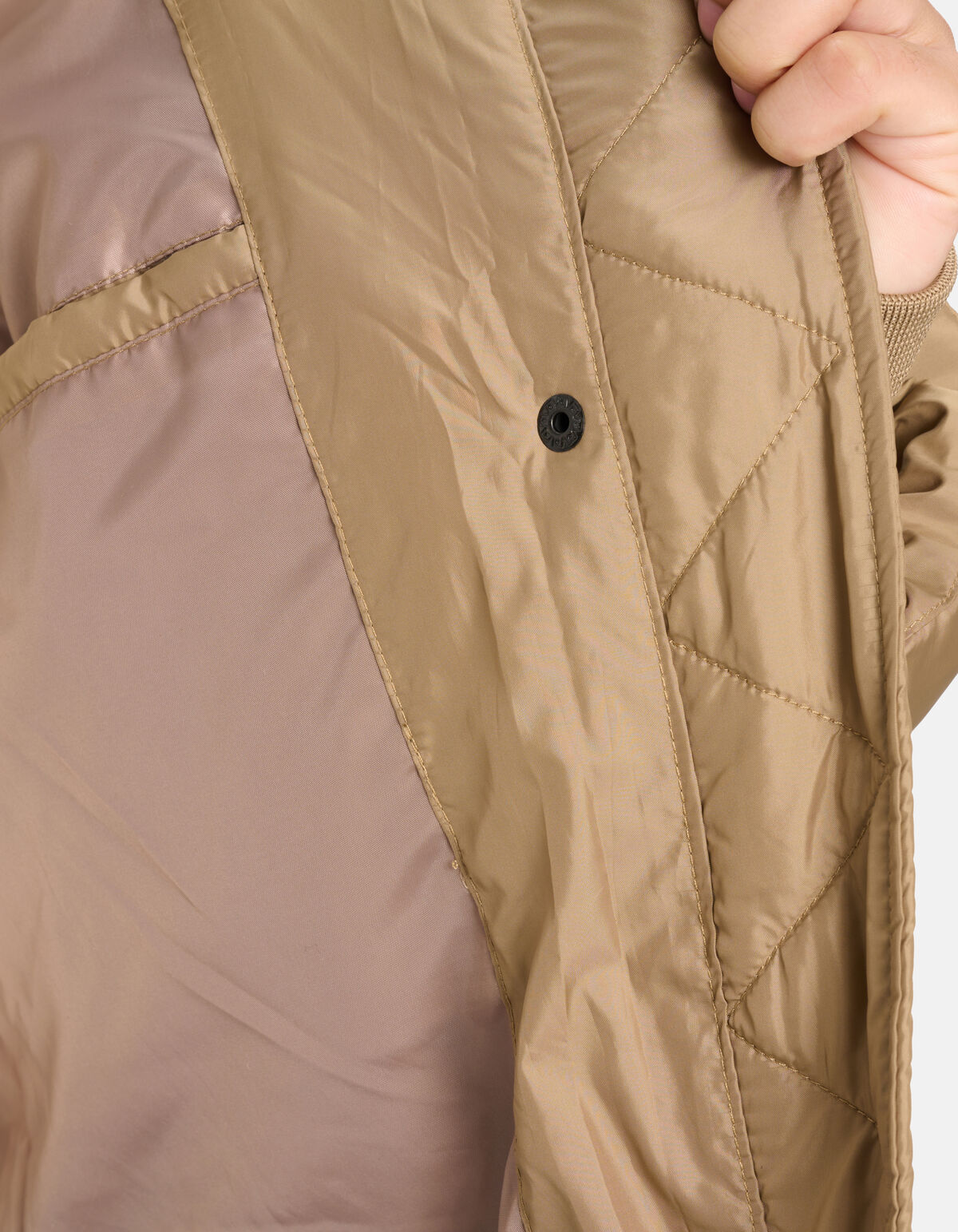 Lange Puffer Jas Beige SHOEBY WOMEN