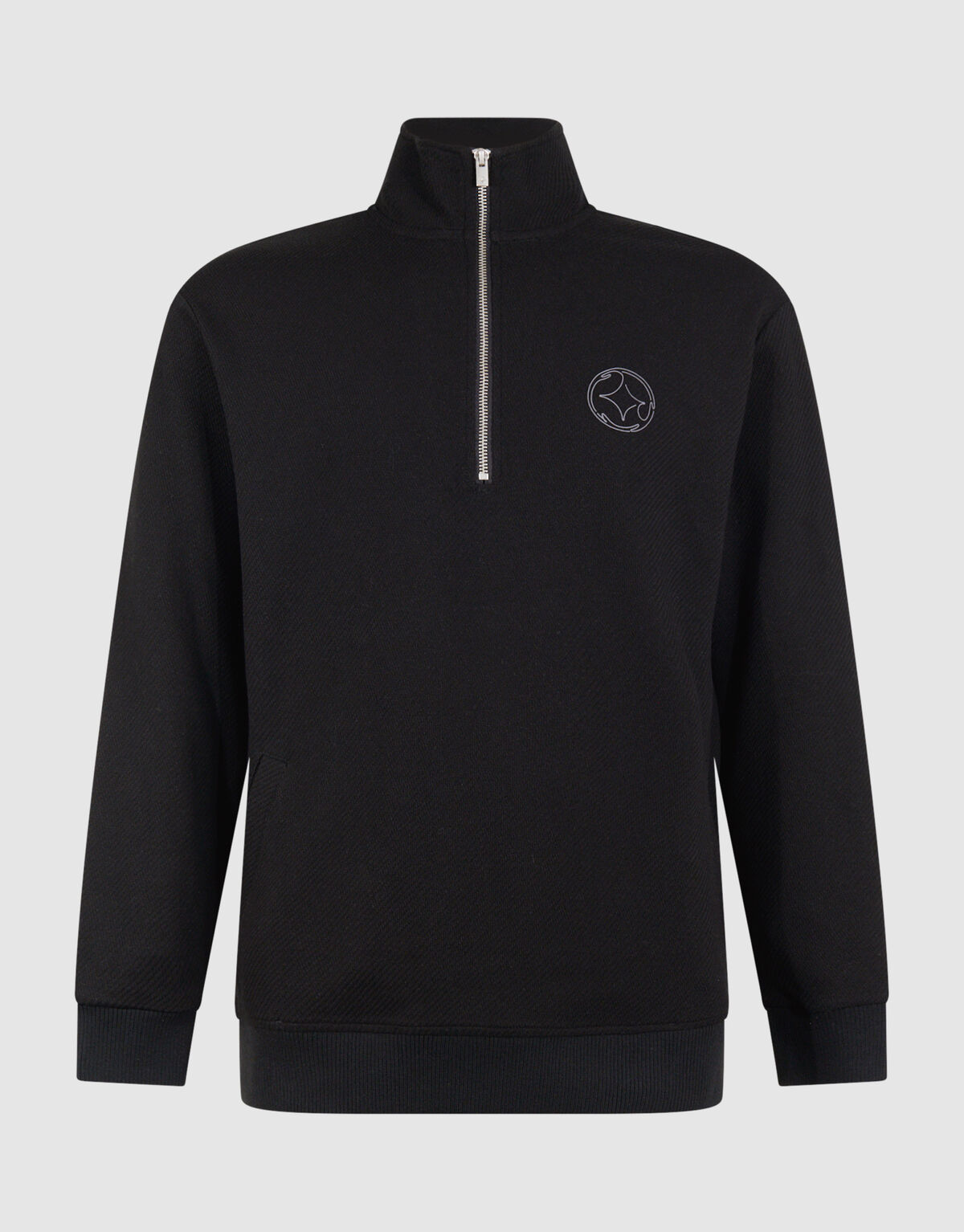 Half Zip Keper Sweater Zwart SHOEBY MEN