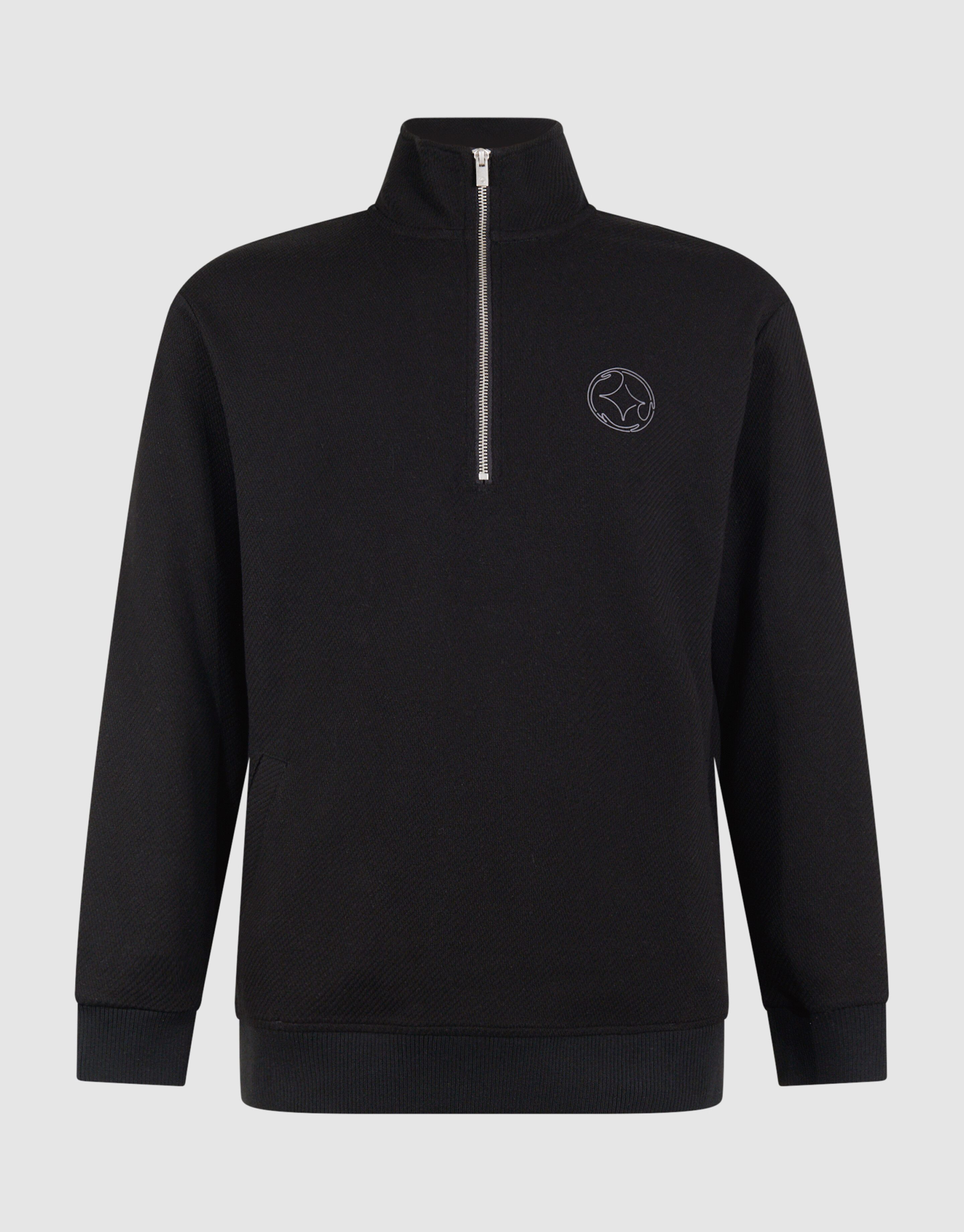 Half Zip Keper Sweater Zwart SHOEBY MEN