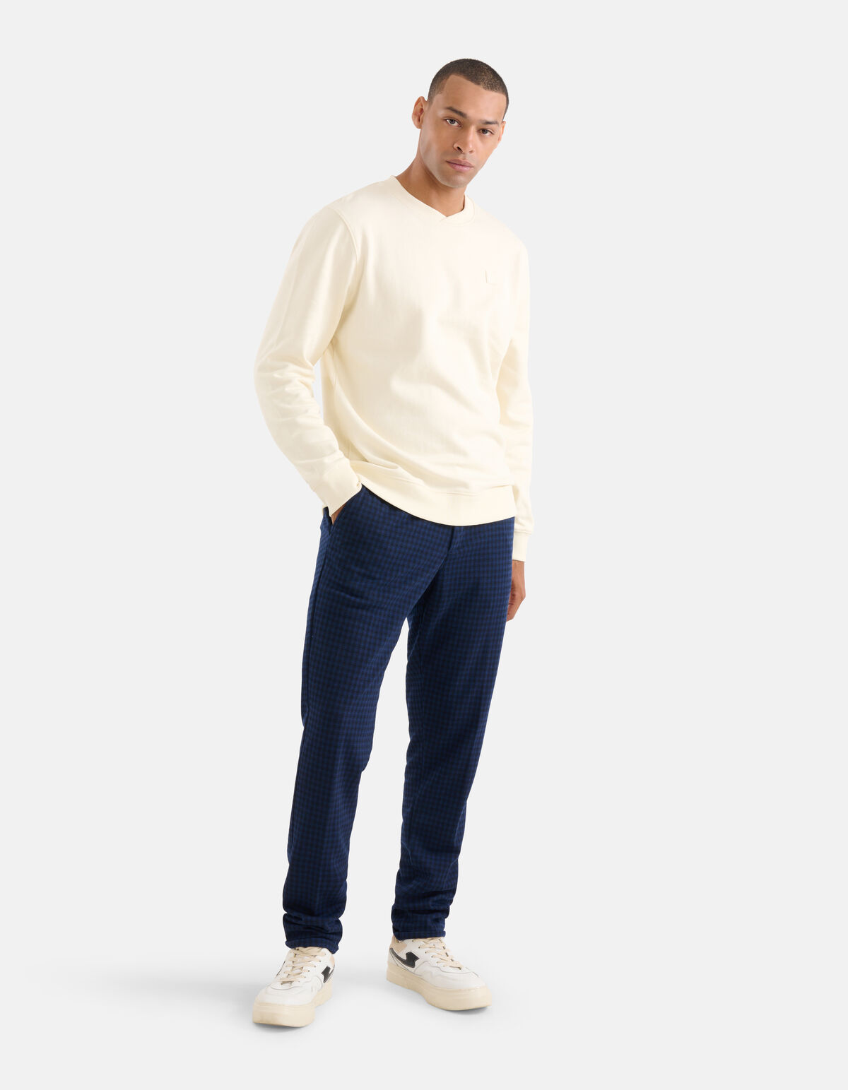Flock Artwork Sweater Gebroken Wit SHOEBY MEN