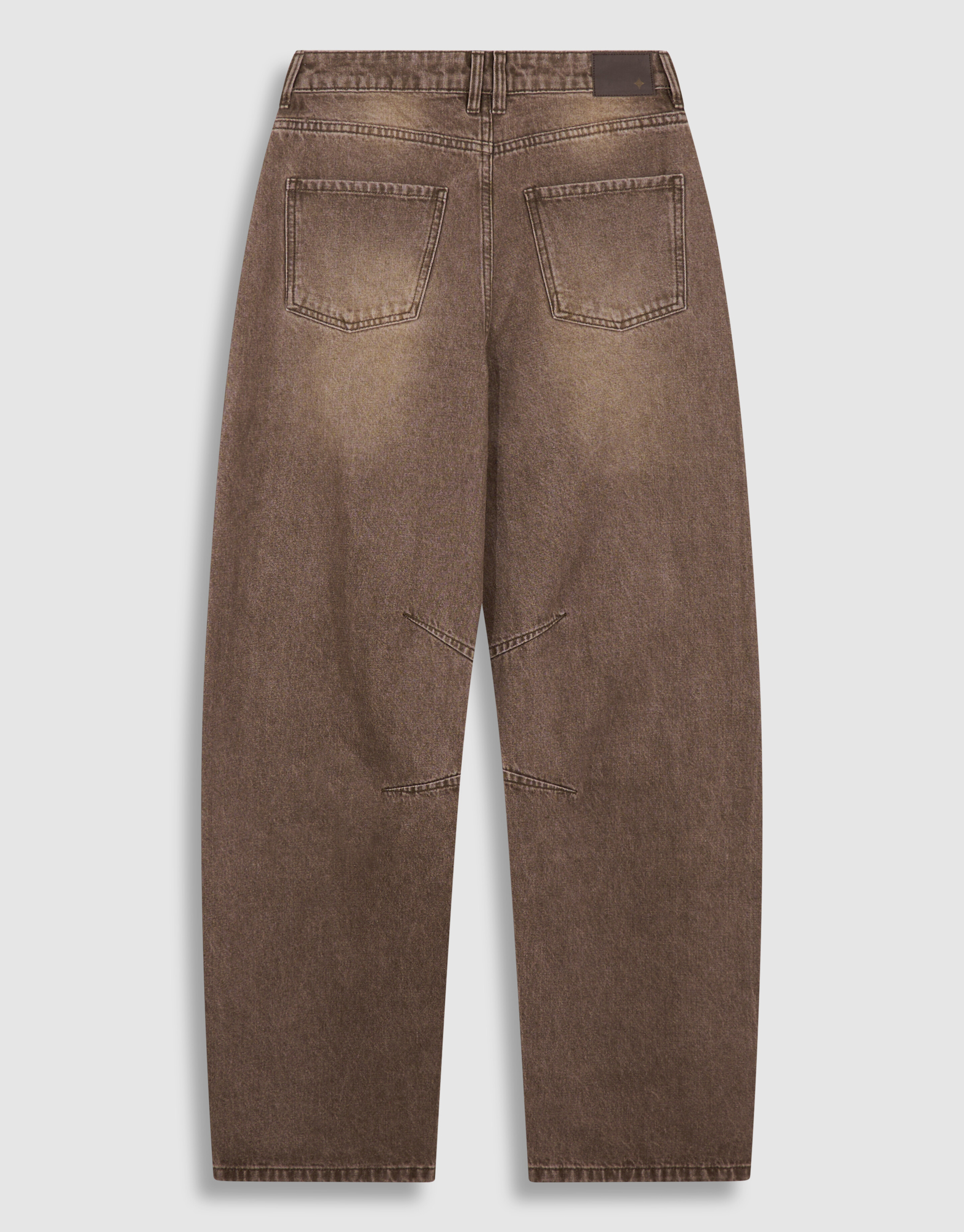 Asymmetric Barrel Fit Jeans Washed Bruin SHOEBY WOMEN