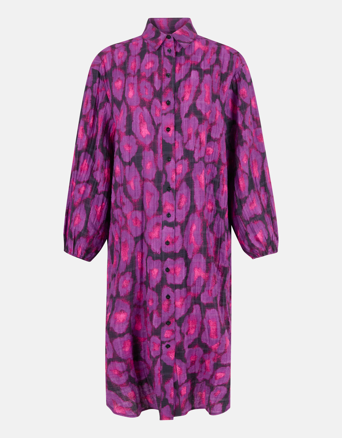 Leopard Midi Jurk Paars EKSEPT