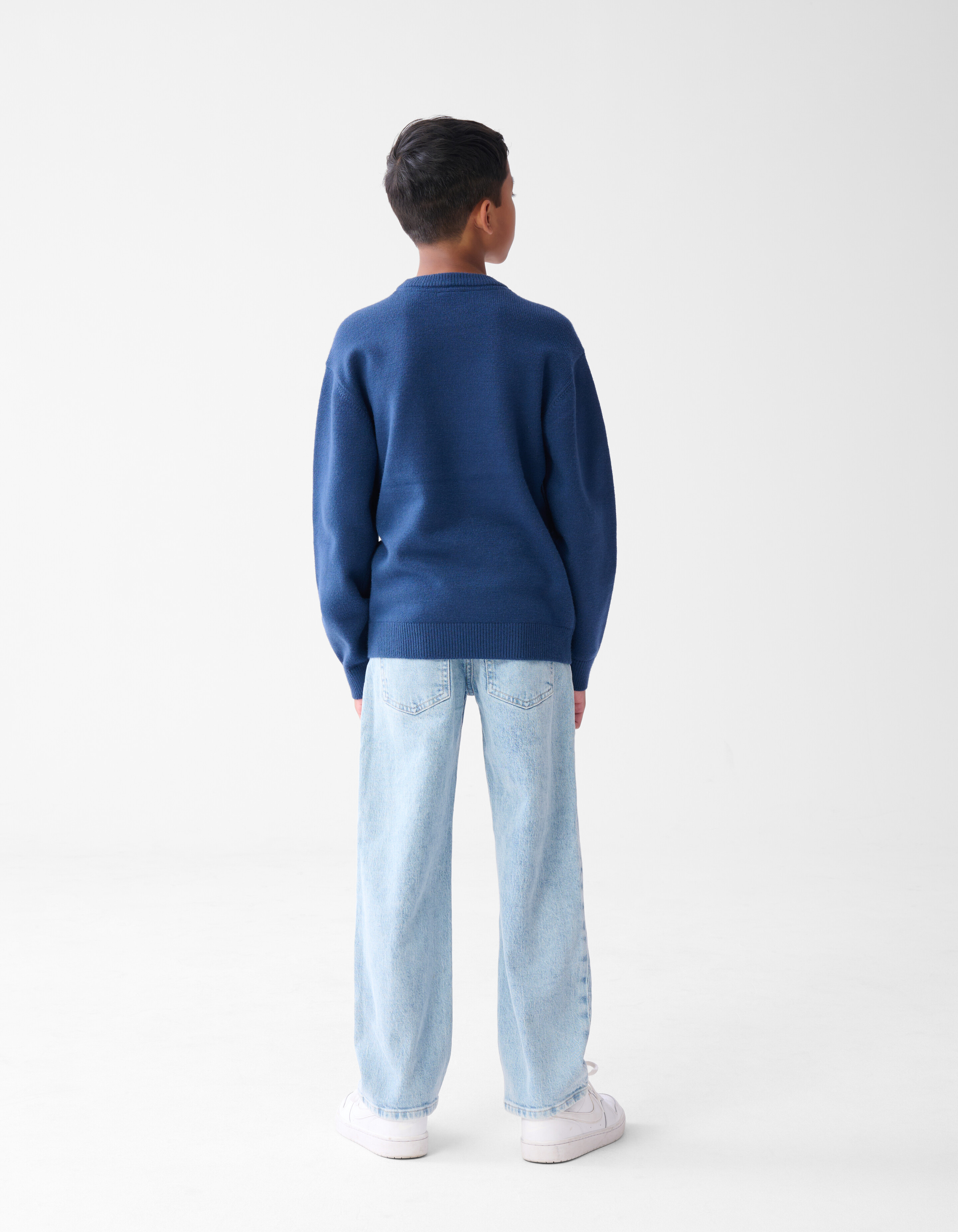 Jacquard Gebreide Trui Donkerblauw SHOEBY BOYS