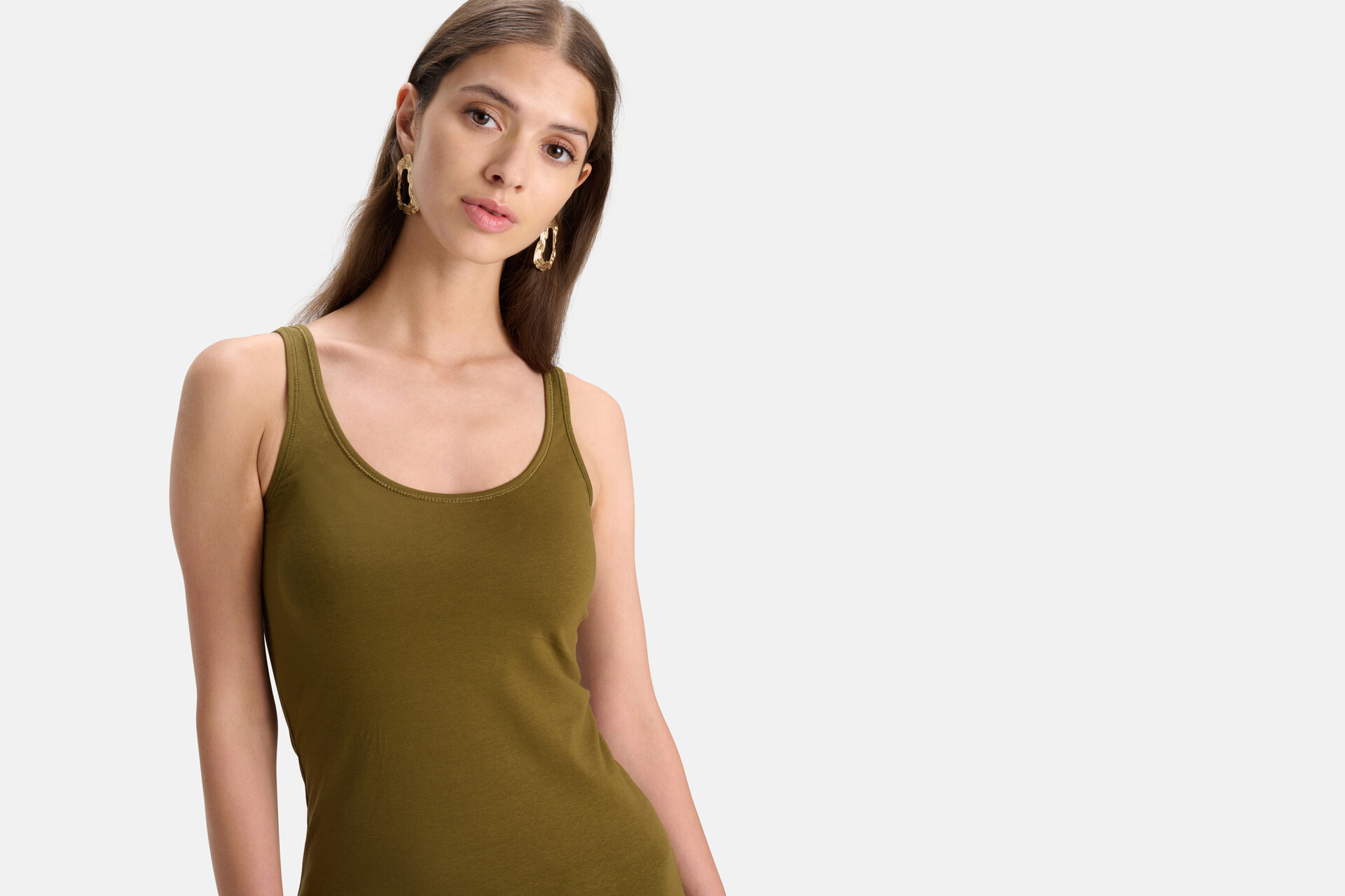 Basis Tanktop Donkergroen SHOEBY WOMEN
